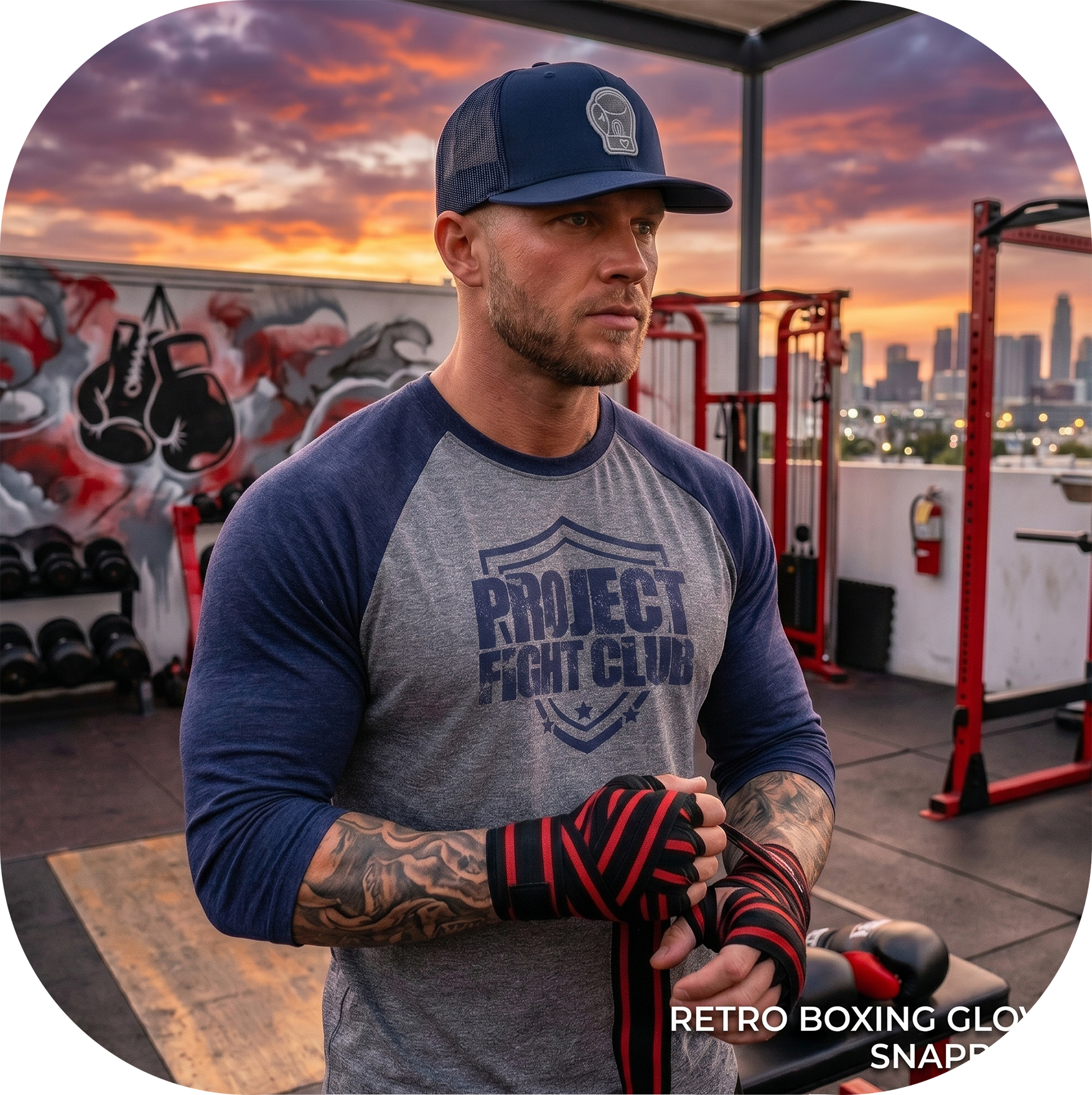 GREY & NAVY BASEBALL TEE - HONOR FIREFIGHTERS & EMTs