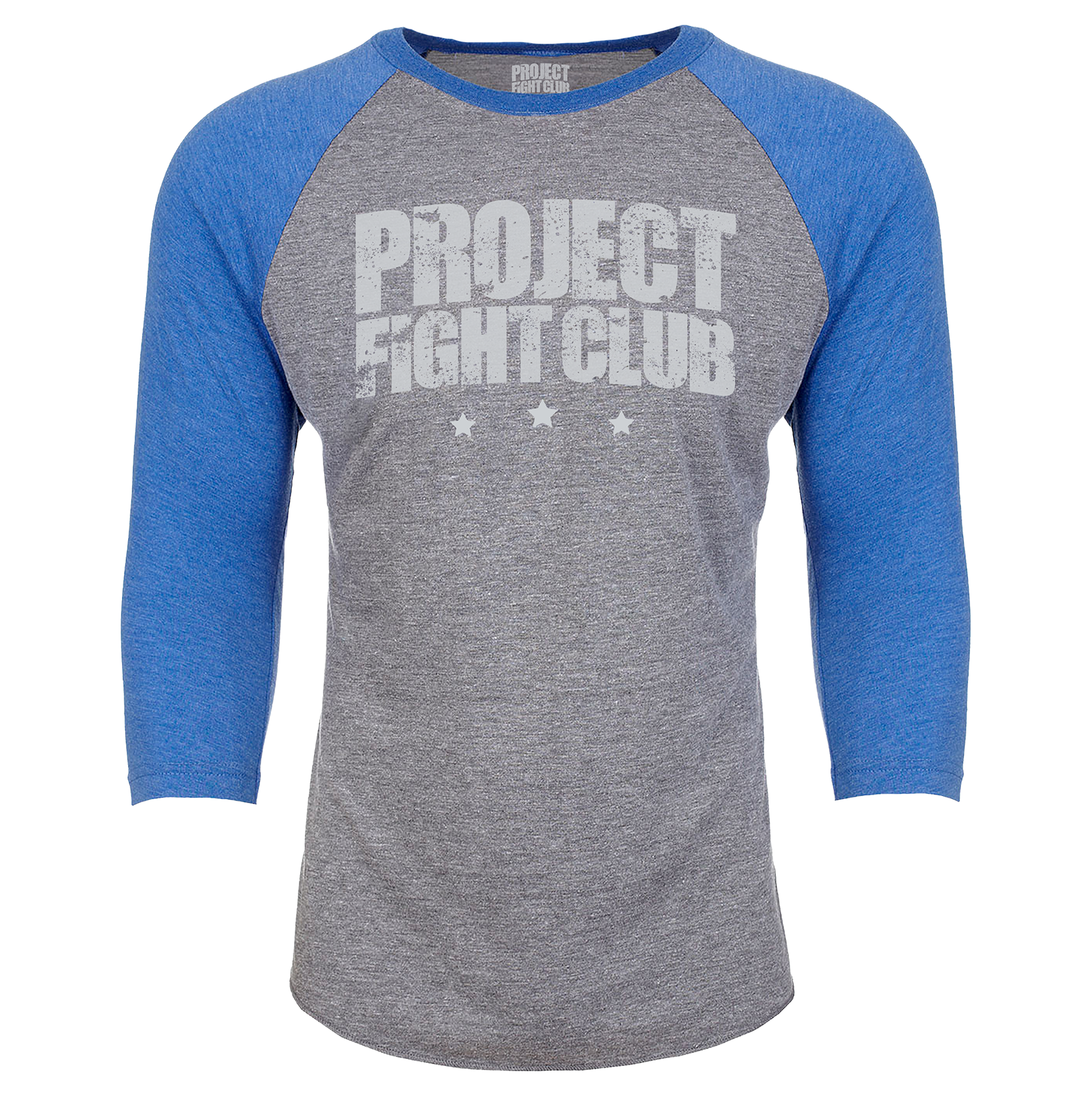 GREY & BLUE BASEBALL TEE #2 - SUPPORT POLICE