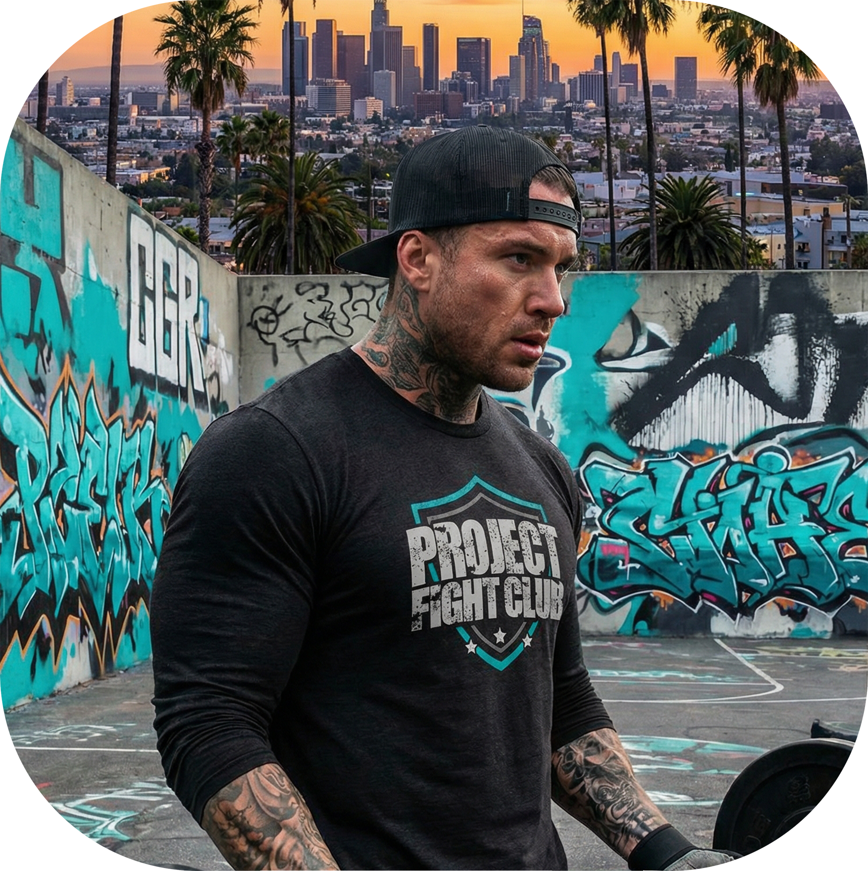 BLACK BASEBALL TEE - FIGHT ADDICTION