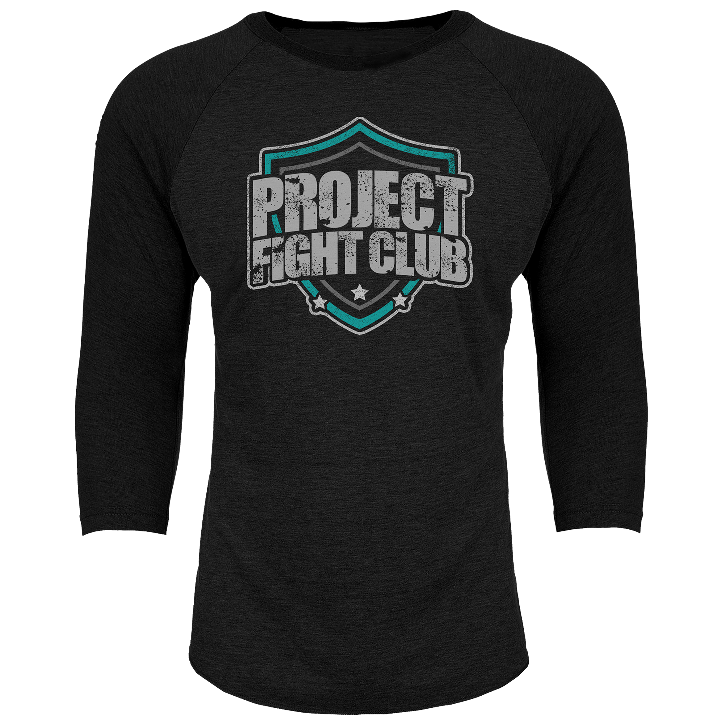 BLACK BASEBALL TEE - FIGHT ADDICTION