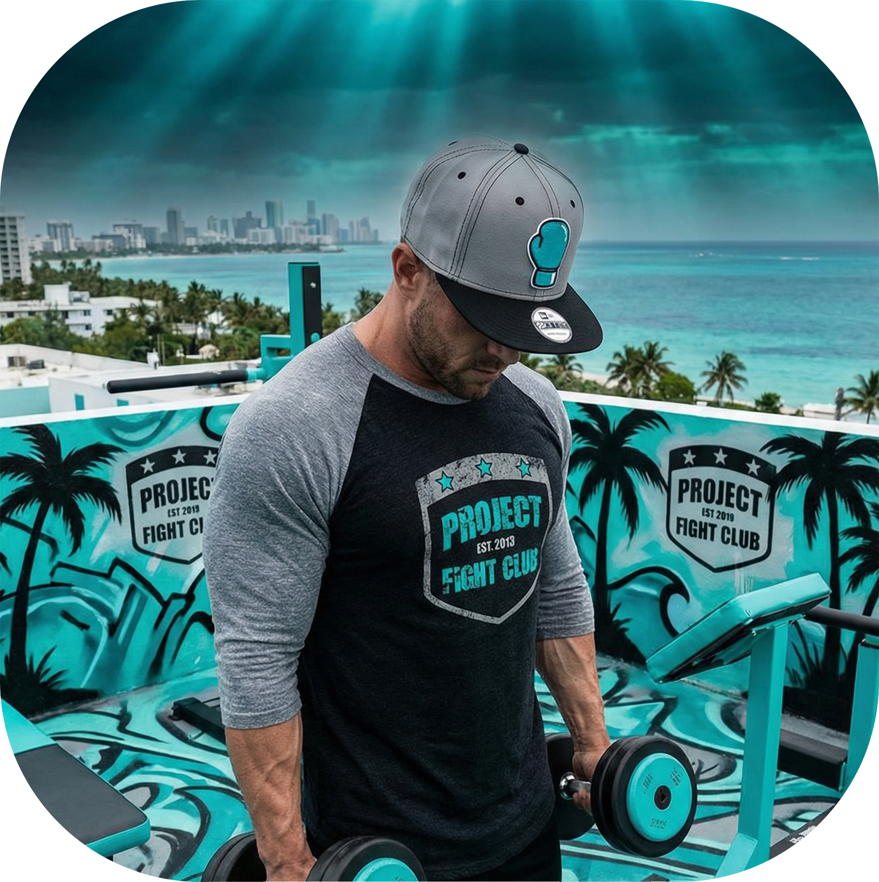 BLACK & GREY BASEBALL TEE #2 - FIGHT ADDICTION