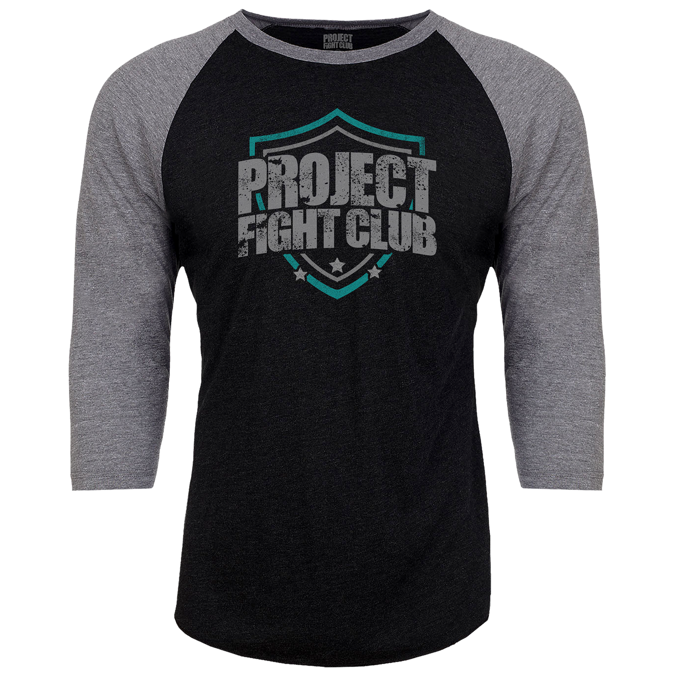 BLACK & GREY BASEBALL TEE #3 - FIGHT ADDICTION