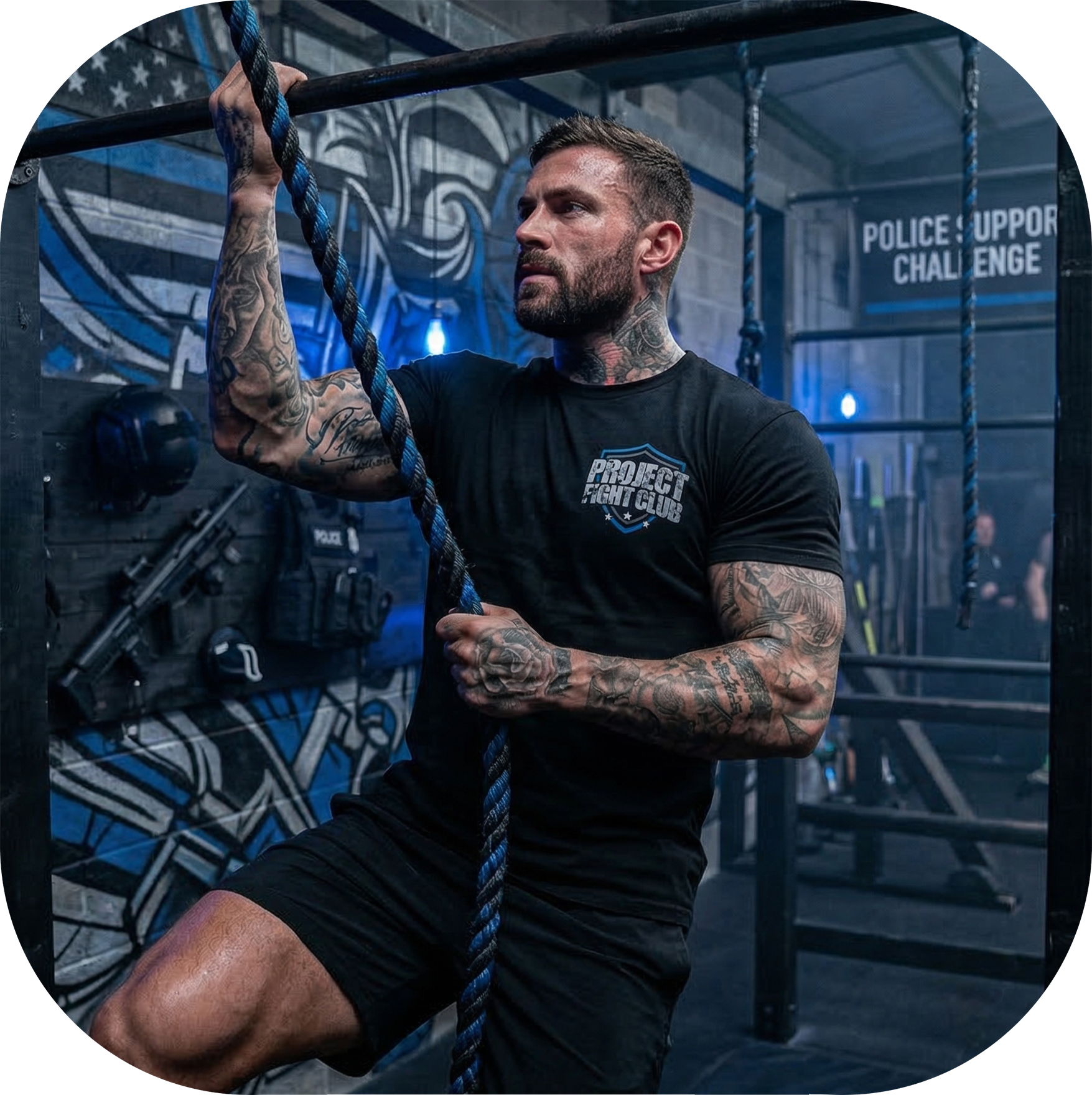 MENS BLACK T-SHIRT #3 - SUPPORT POLICE