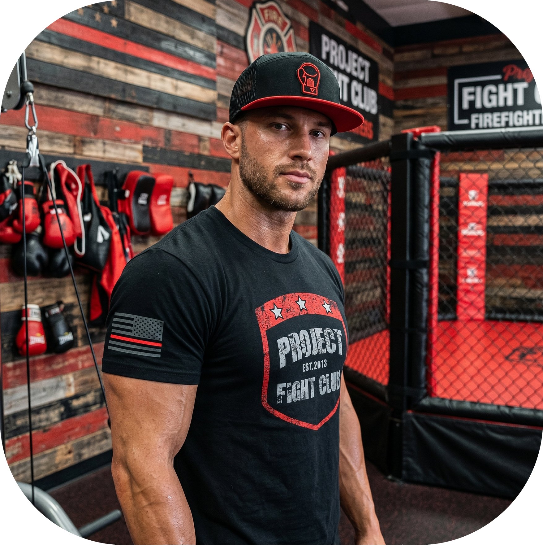 MENS BLACK T-SHIRT #6 - HONOR FIREFIGHTERS & EMTs
