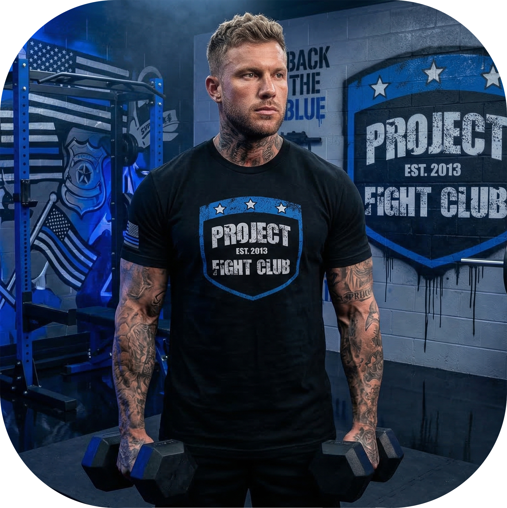 MENS BLACK T-SHIRT #6 - SUPPORT POLICE