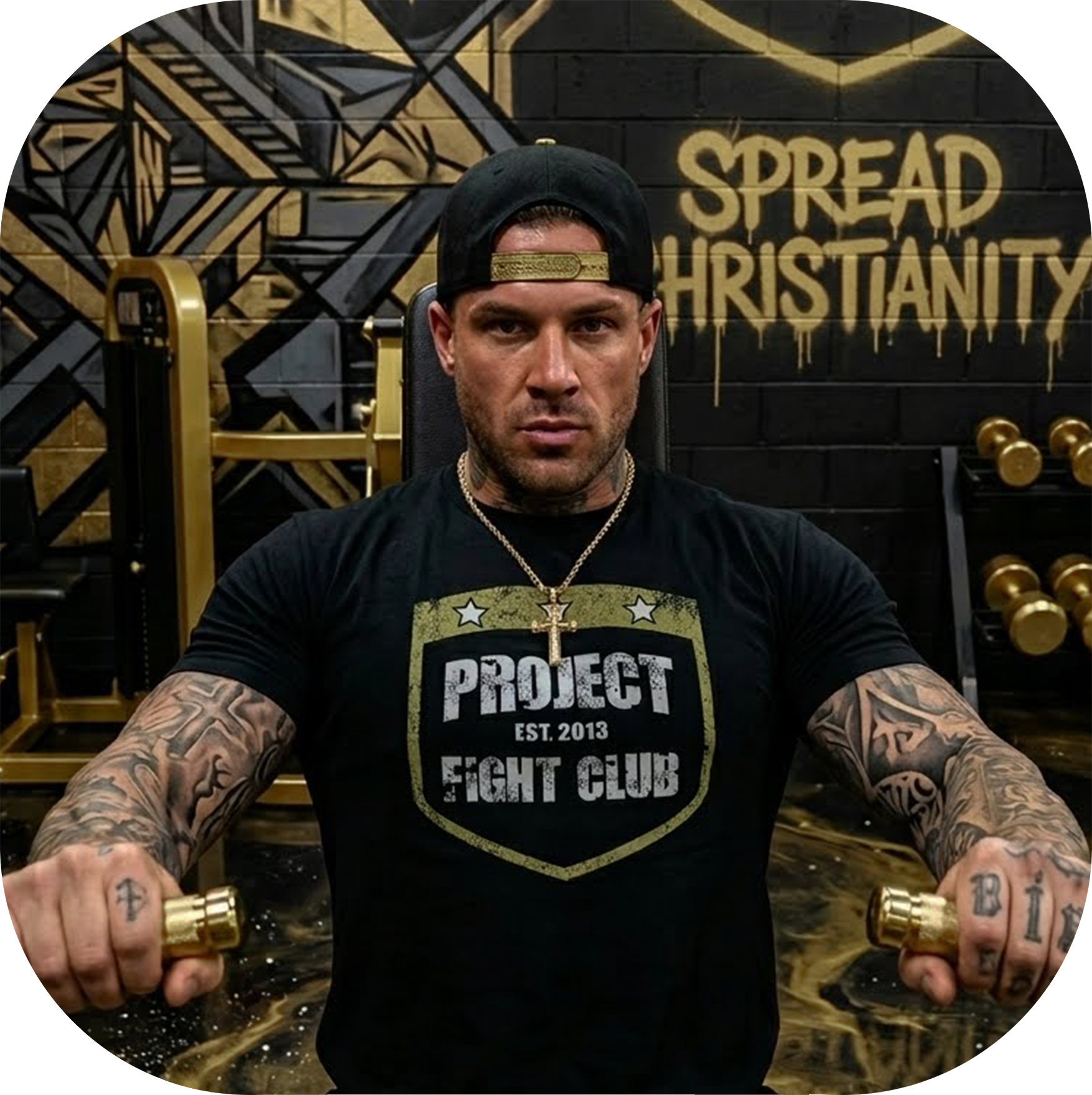 MENS BLACK T-SHIRT #7 - SPREAD CHRISTIANITY
