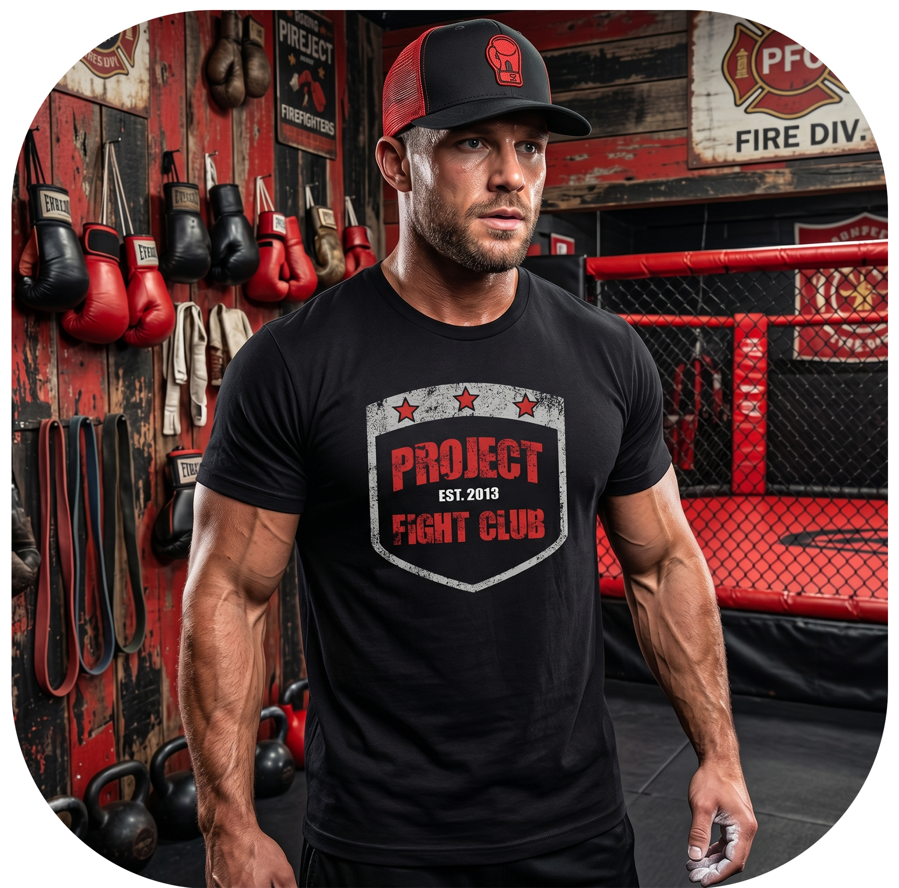 MENS BLACK T-SHIRT #7 - HONOR FIREFIGHTERS & EMTs