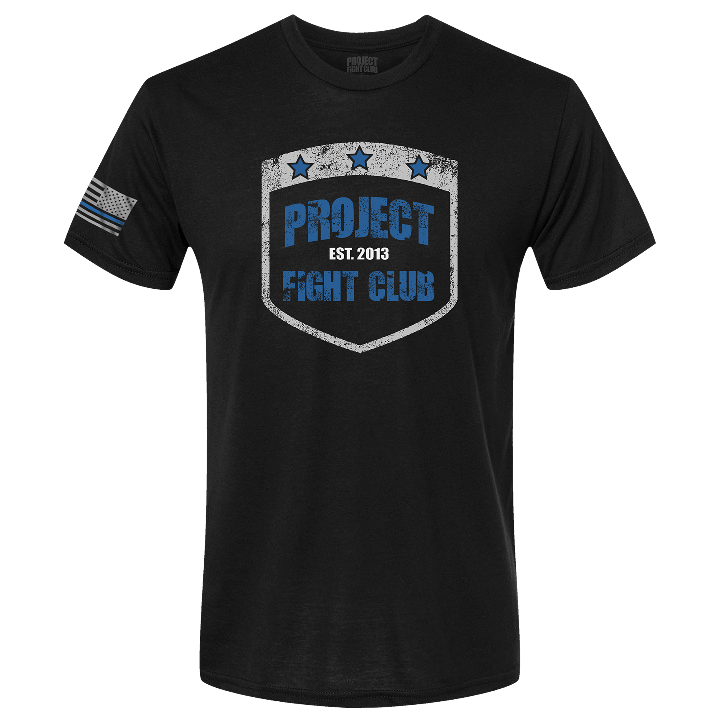 MENS BLACK T-SHIRT #7 - SUPPORT POLICE