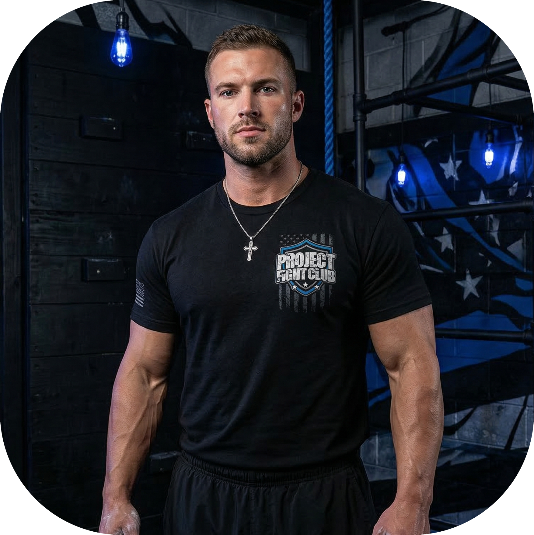 MENS BLACK T-SHIRT #8 - SUPPORT POLICE