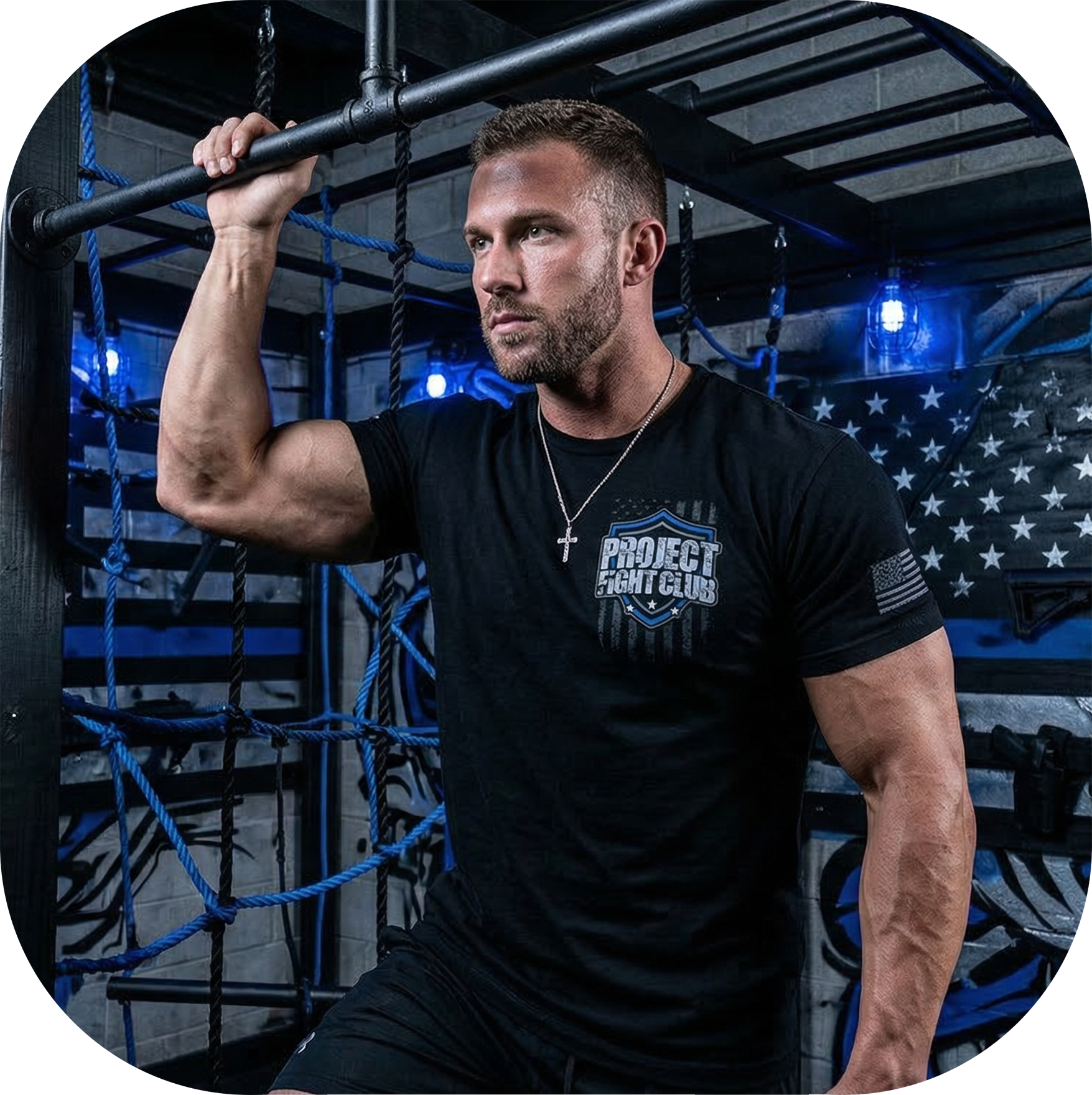 MENS BLACK T-SHIRT #8 - SUPPORT POLICE
