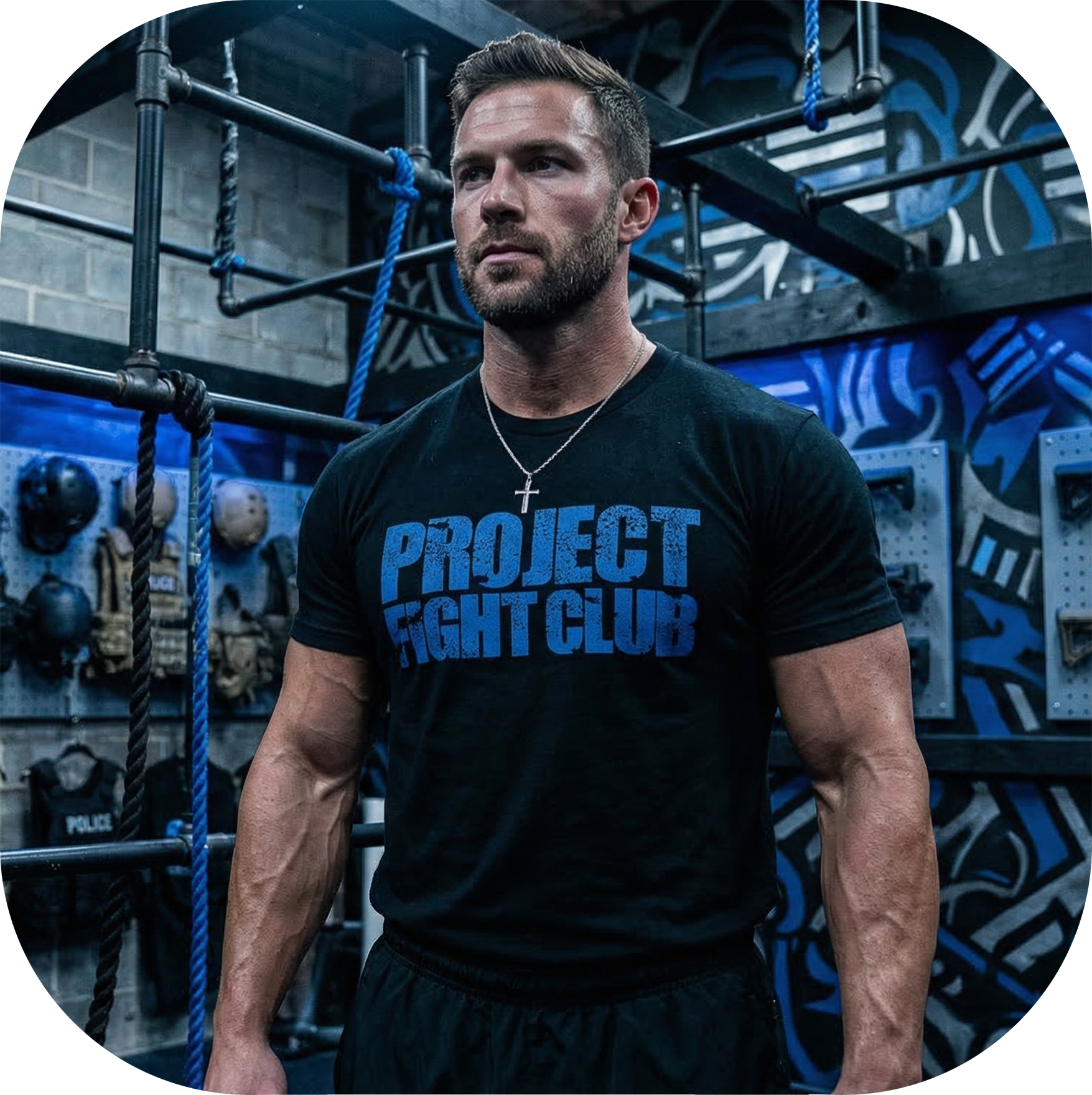 MENS BLACK T-SHIRT - SUPPORT POLICE