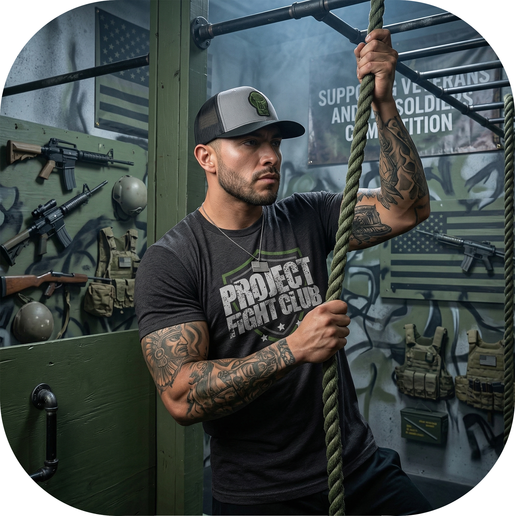 CHARCOAL SHIRT - HONOR SOLDIERS & VETERANS