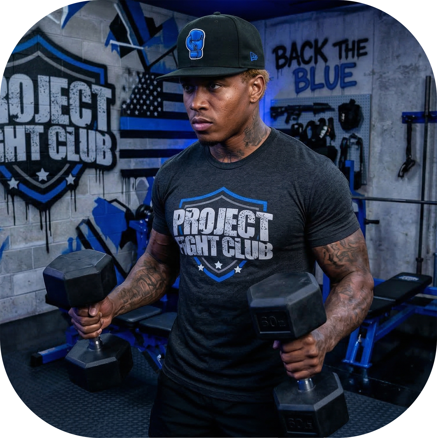 MENS CHARCOAL T-SHIRT - SUPPORT POLICE