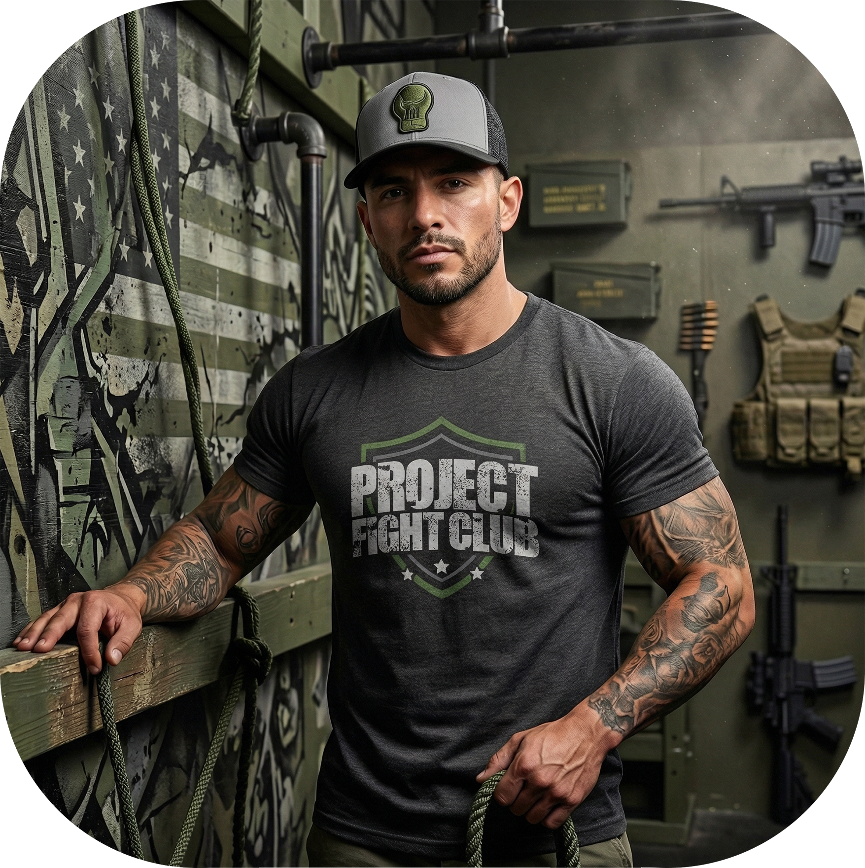 CHARCOAL SHIRT - HONOR SOLDIERS & VETERANS