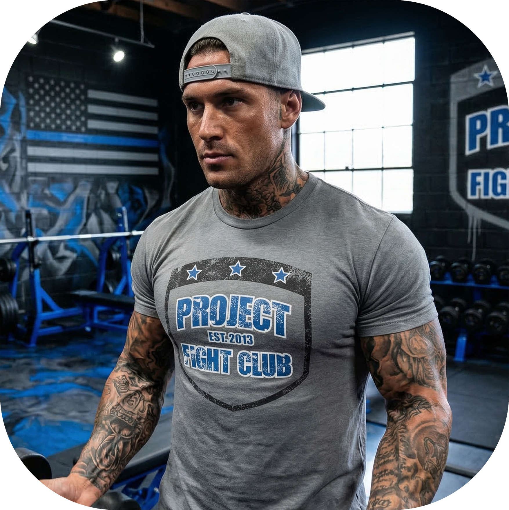 MENS GREY T-SHIRT #2 - SUPPORT POLICE