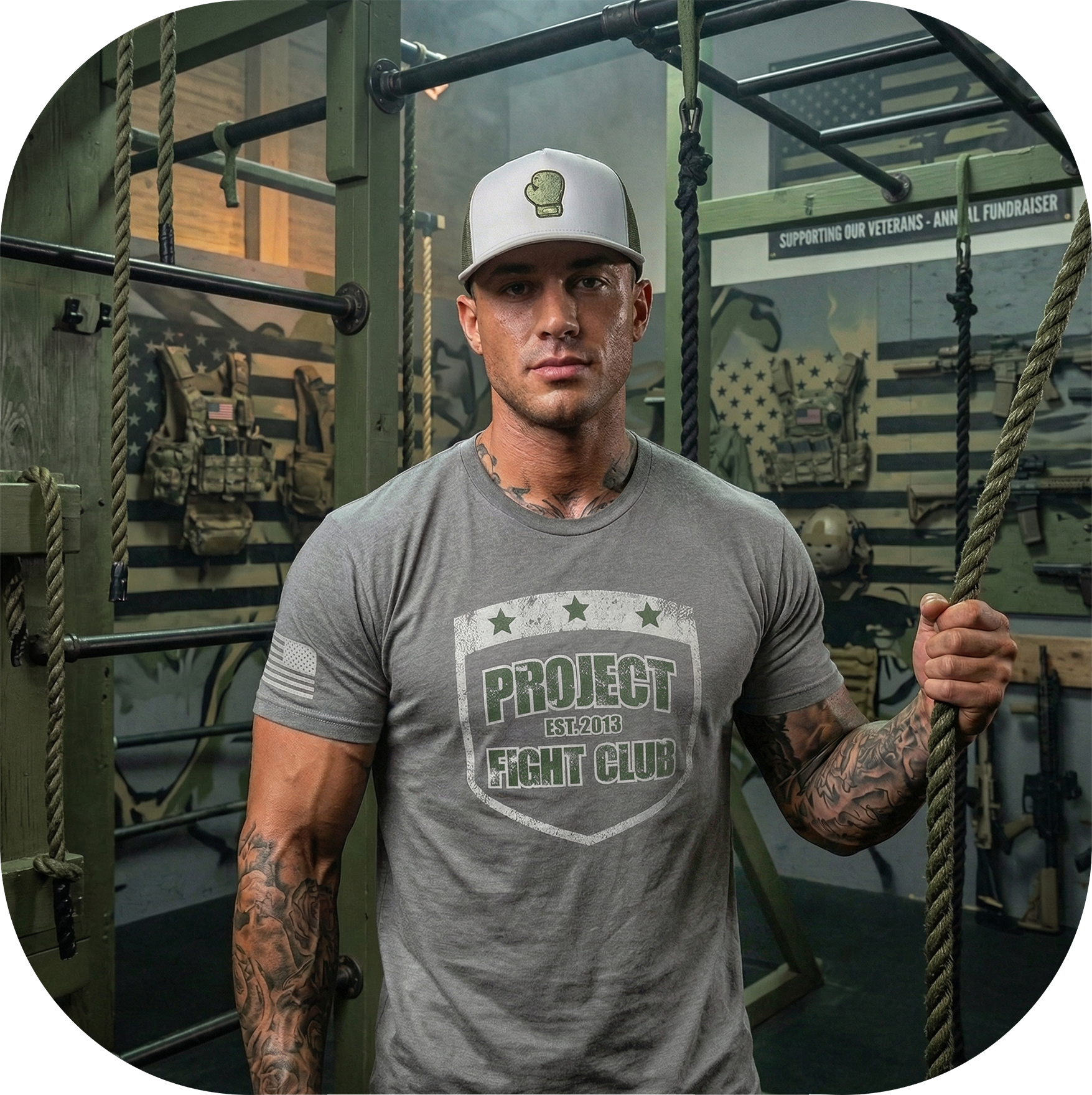 GREY SHIRT 2 - HONOR SOLDIERS & VETERANS