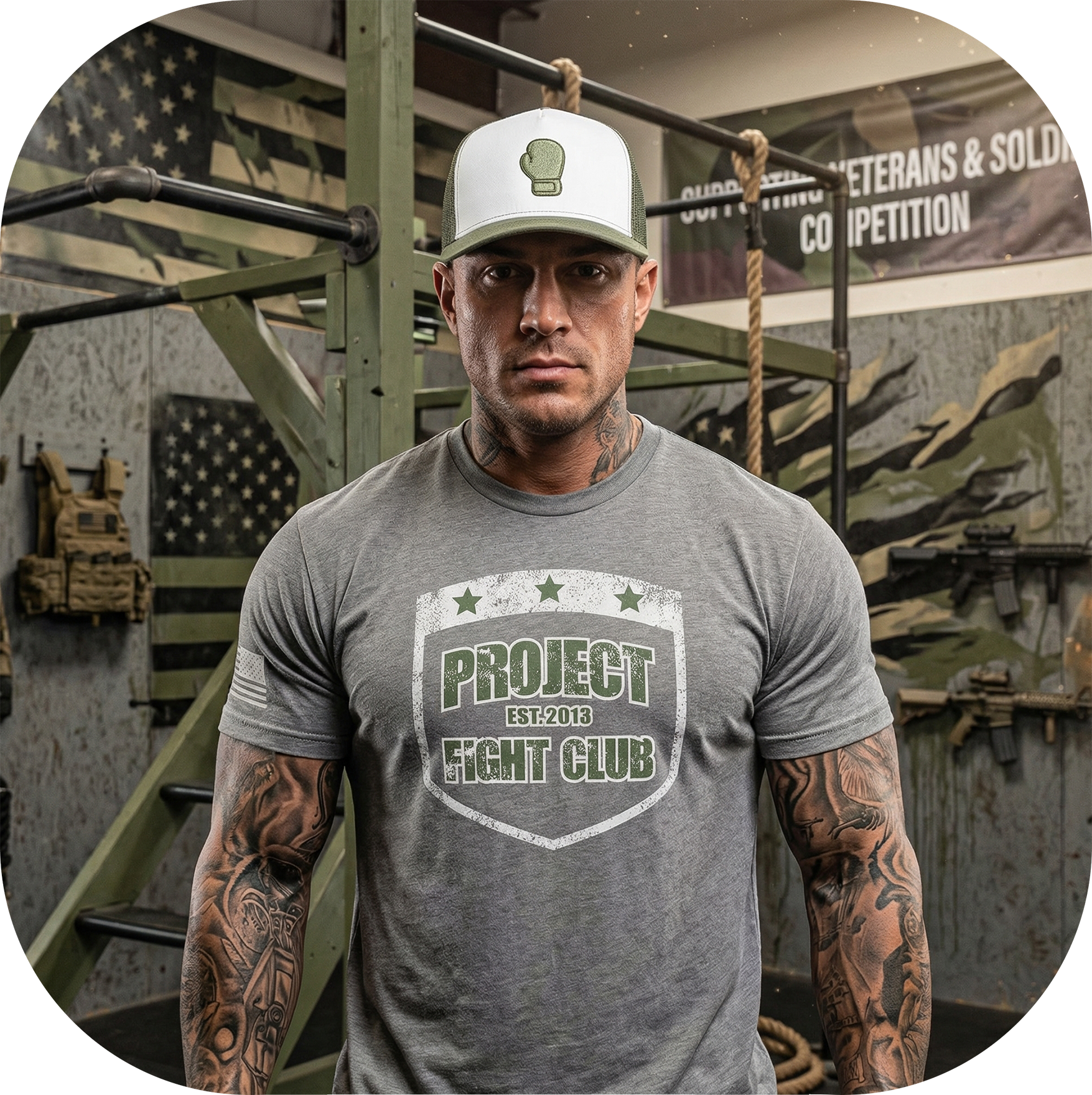 GREY SHIRT 2 - HONOR SOLDIERS & VETERANS