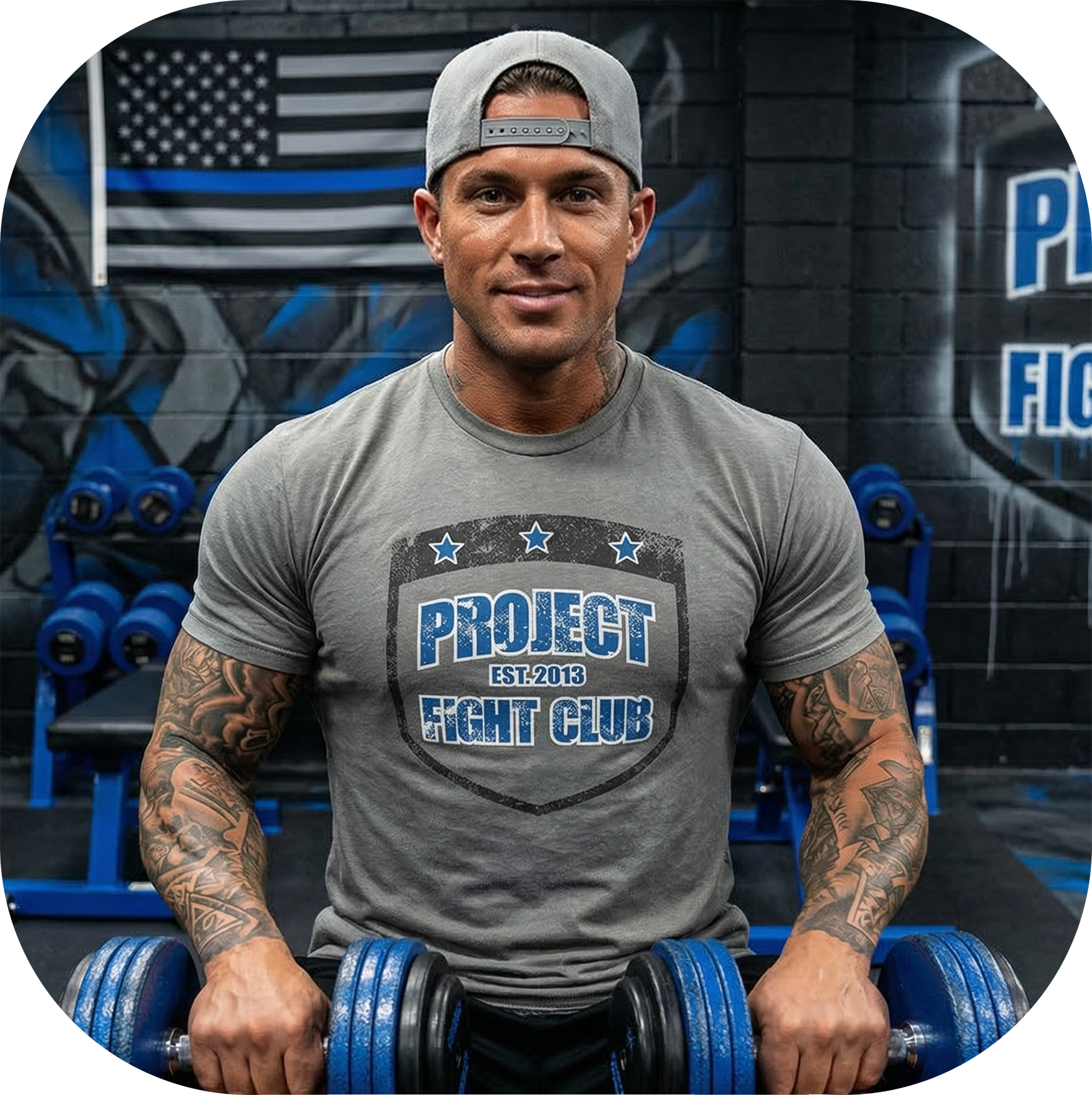 MENS GREY T-SHIRT #2 - SUPPORT POLICE