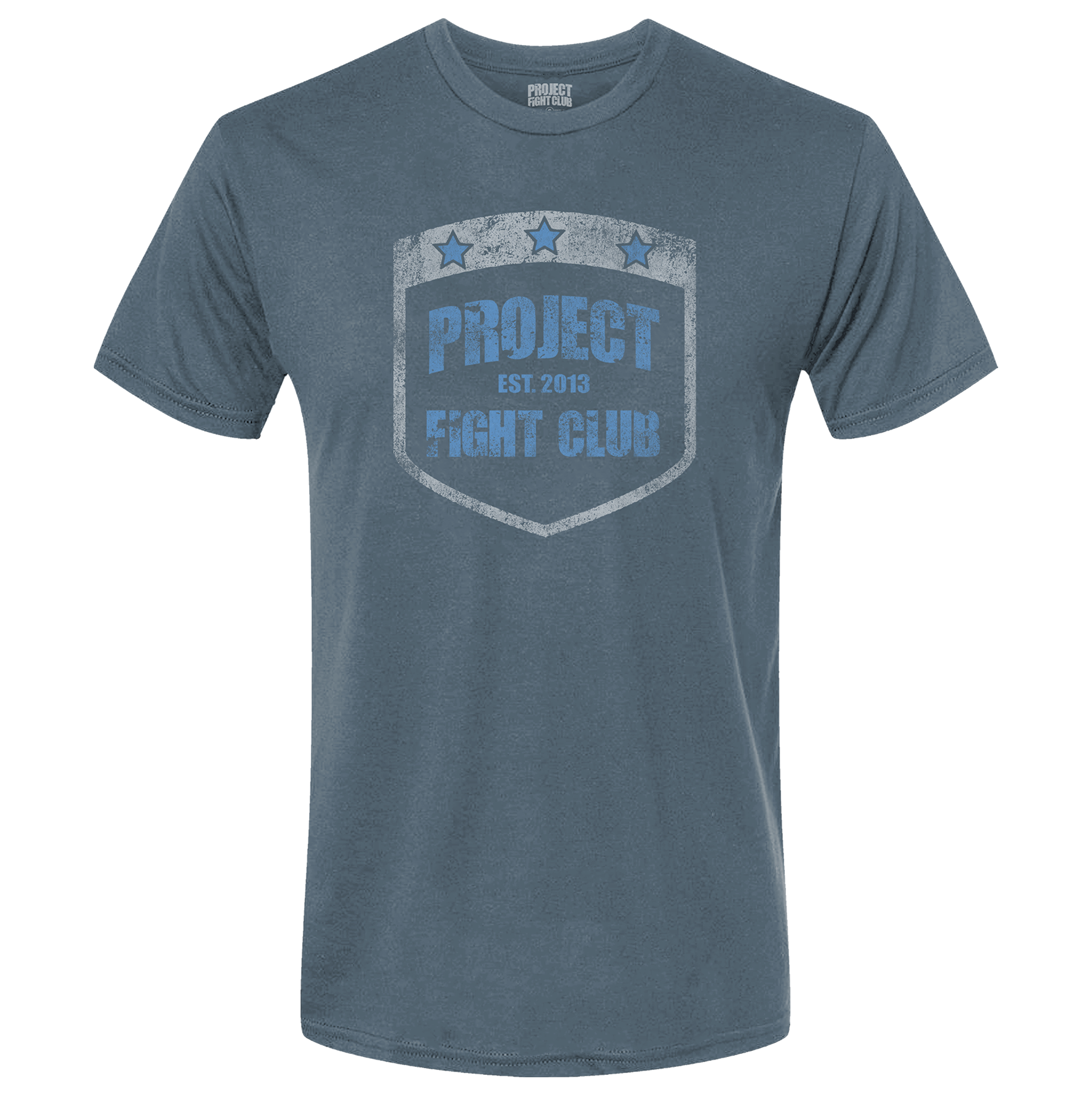 MENS INDIGO T-SHIRT - SUPPORT POLICE