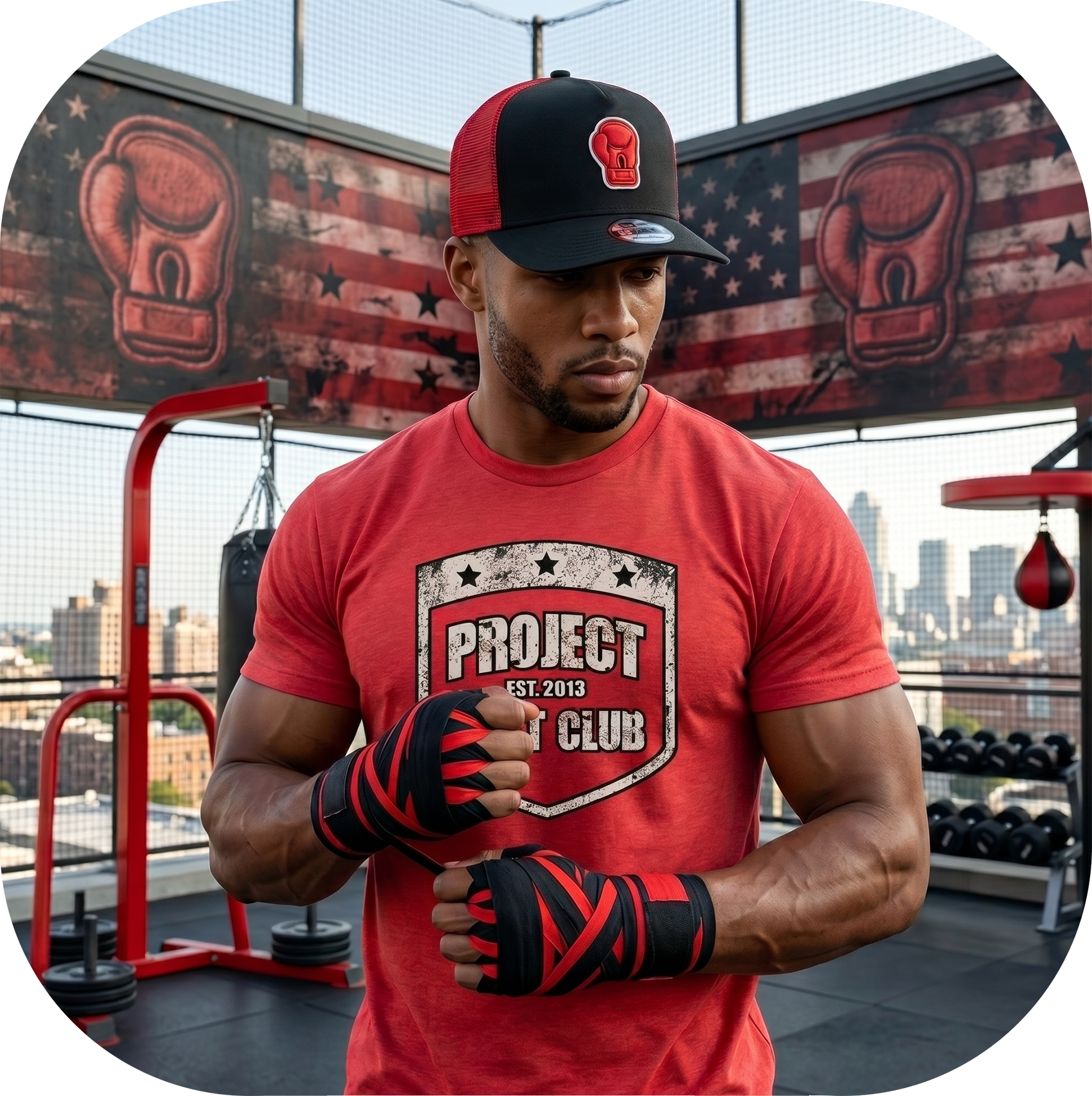 MENS RED T-SHIRT - HONOR FIREFIGHTERS & EMTs