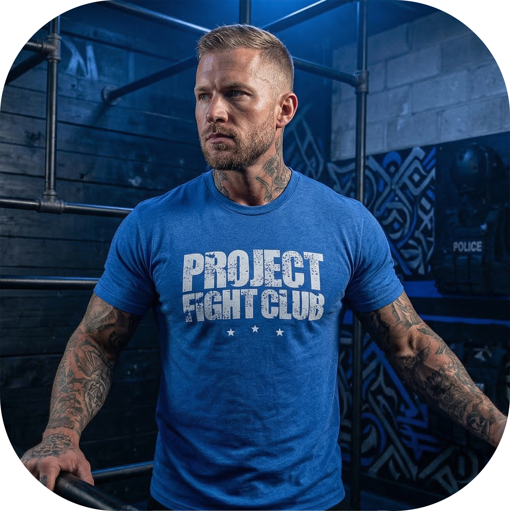 MENS ROYAL BLUE T-SHIRT - SUPPORT POLICE