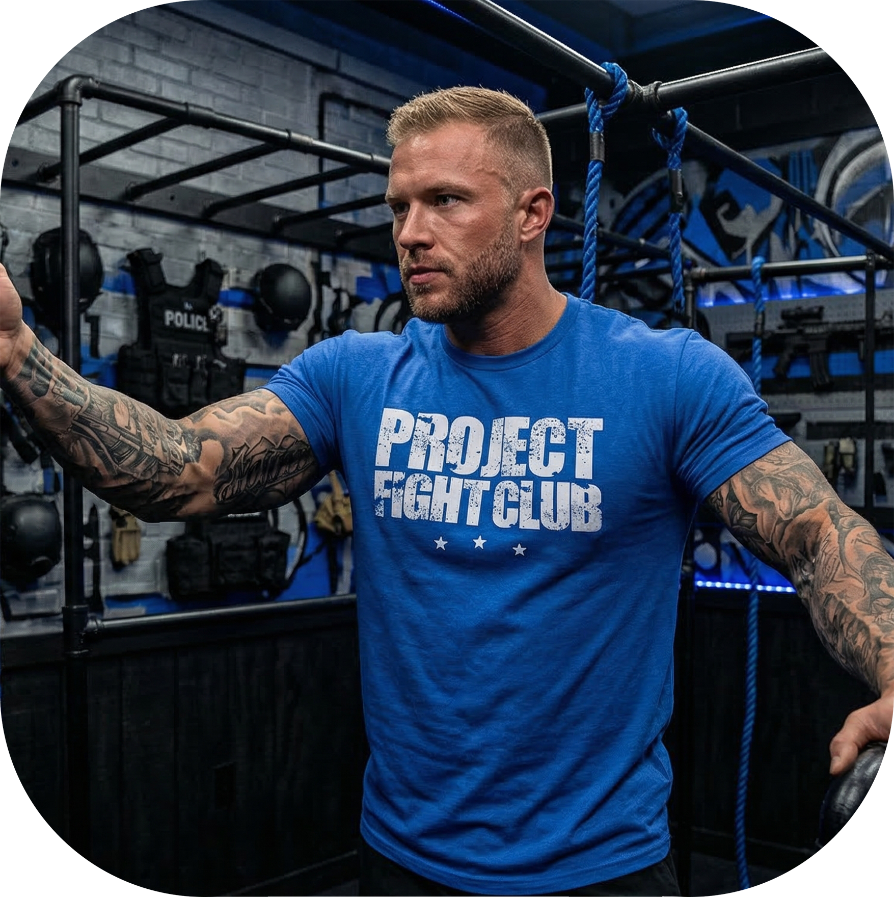 MENS ROYAL BLUE T-SHIRT - SUPPORT POLICE