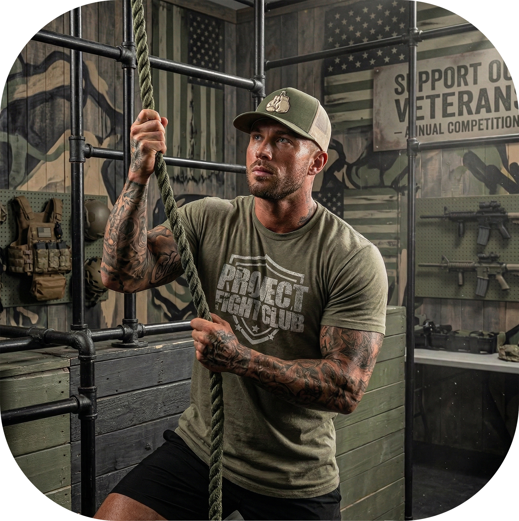STONE GREY SHIRT - HONOR SOLDIERS & VETERANS