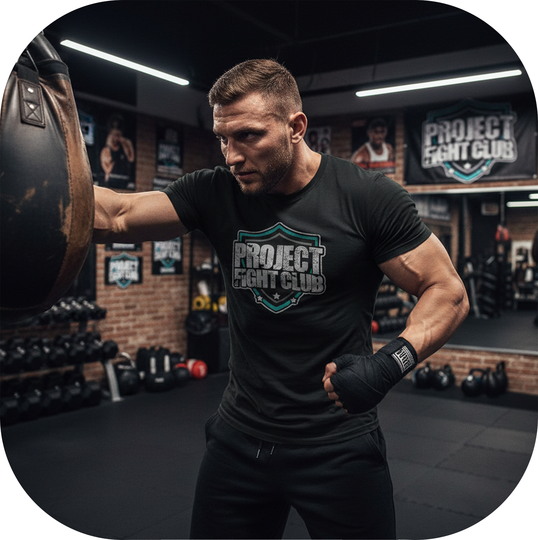 MENS BLACK T-SHIRT #2 - FIGHT ADDICTION