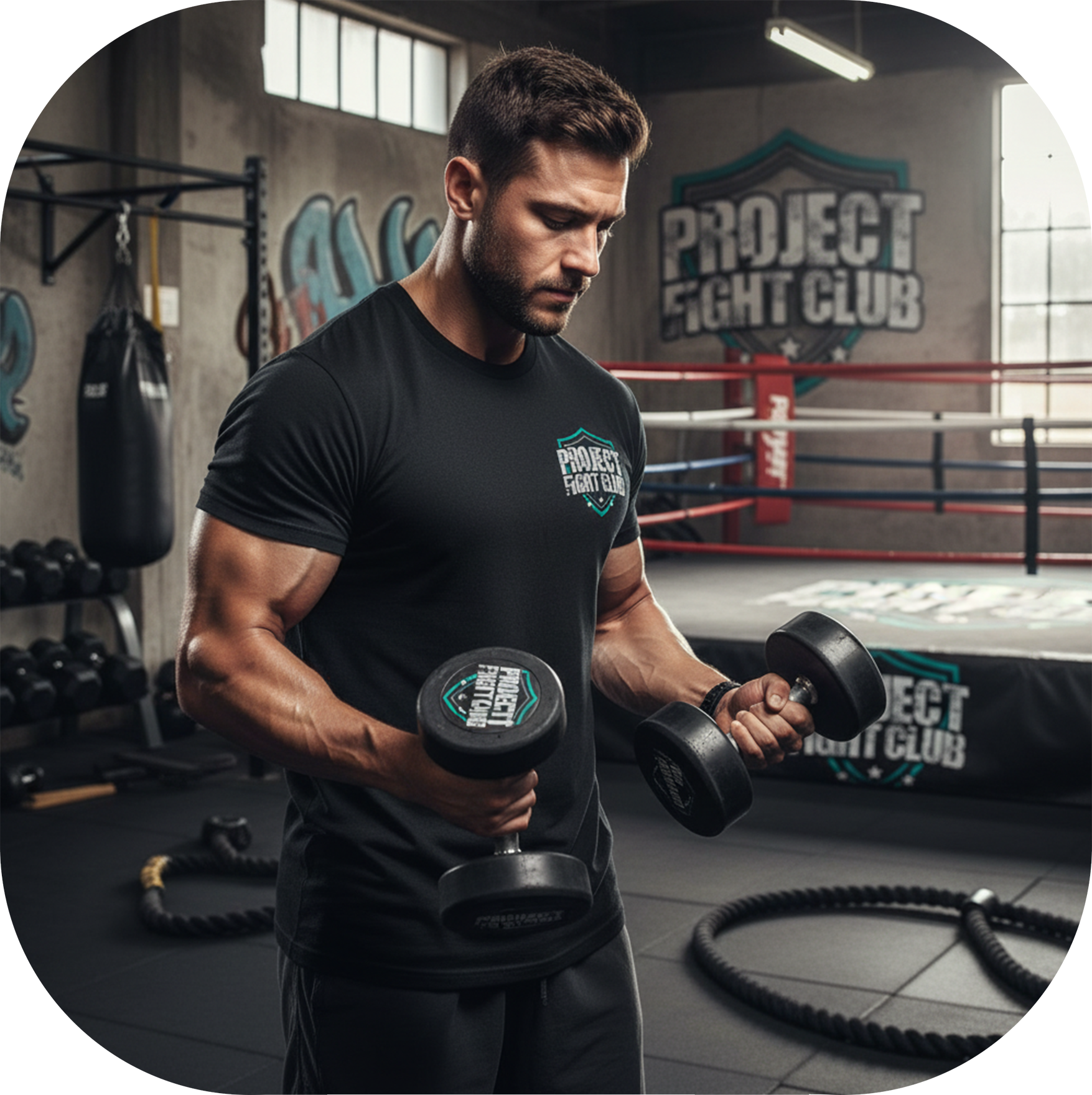 MENS BLACK T-SHIRT #3 - FIGHT ADDICTION