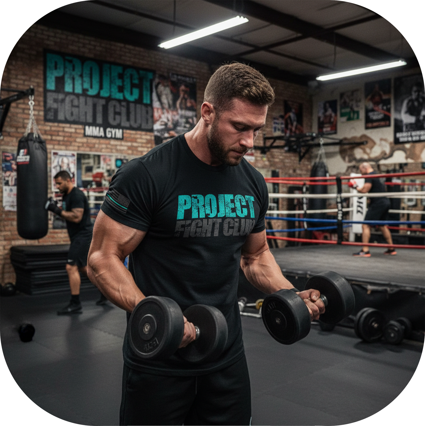 MENS BLACK T-SHIRT #4 - FIGHT ADDICTION
