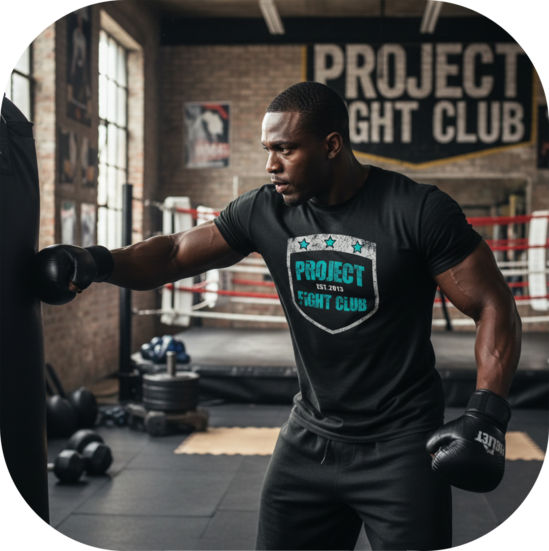 MENS BLACK T-SHIRT #7 - FIGHT ADDICTION
