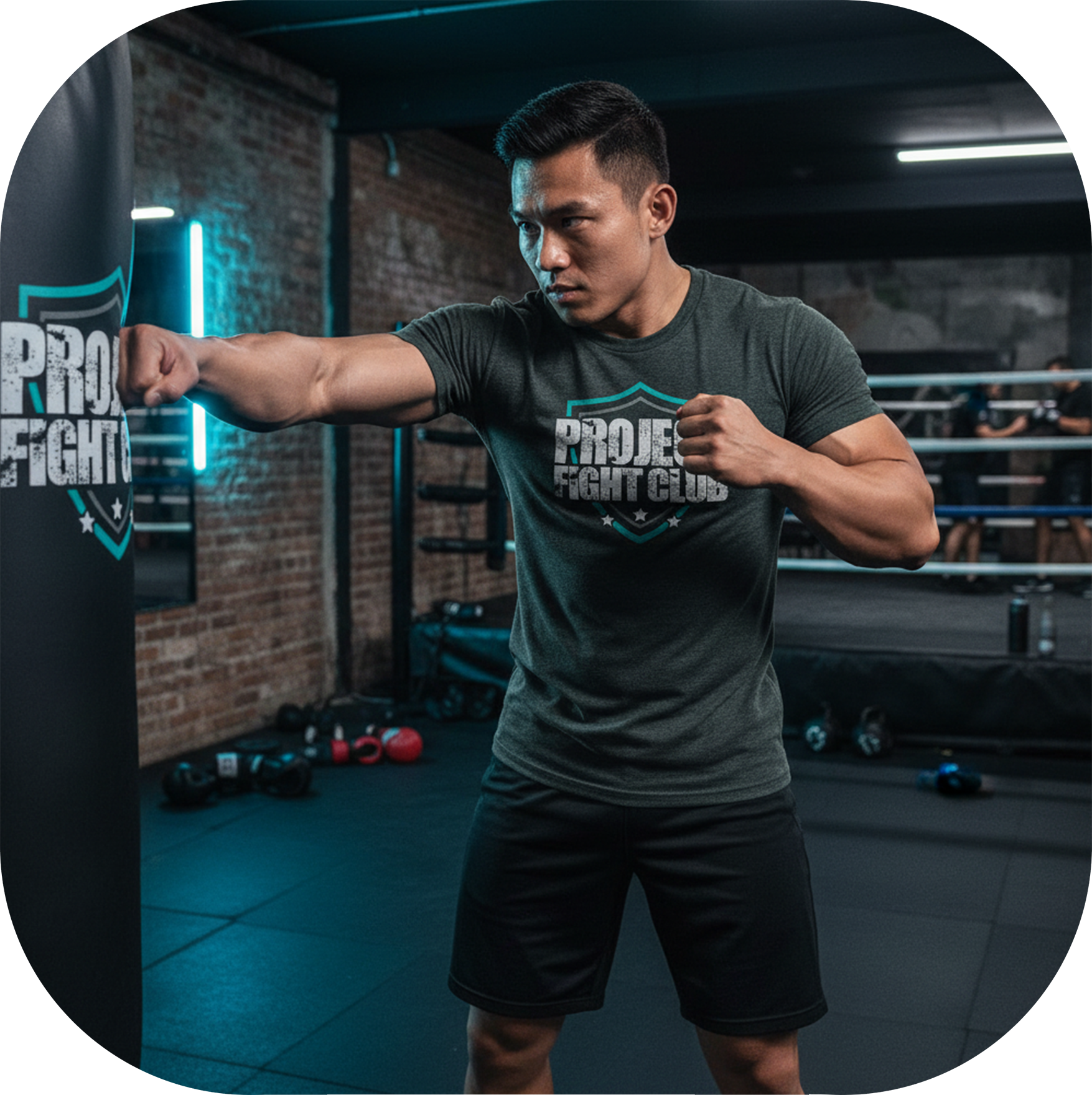 MENS CHARCOAL T-SHIRT - FIGHT ADDICTION