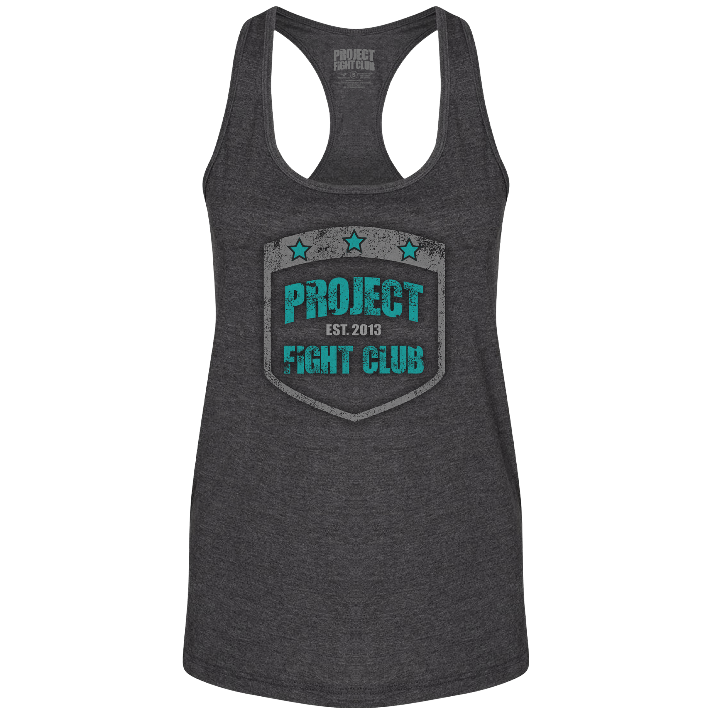 WOMENS DARK GREY RACERBACK TANK #2 - FIGHT ADDICTION