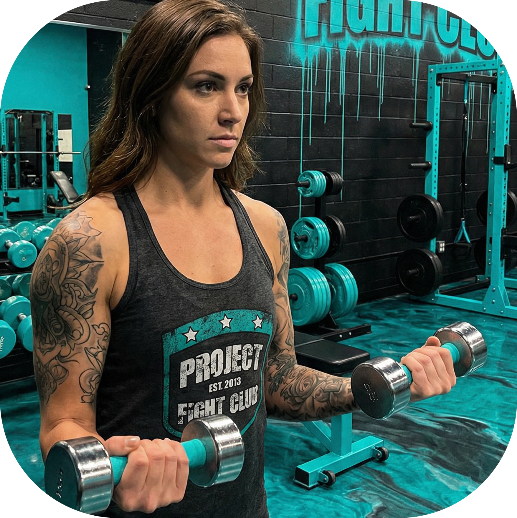 WOMENS DARK GREY RACERBACK TANK - FIGHT ADDICTION