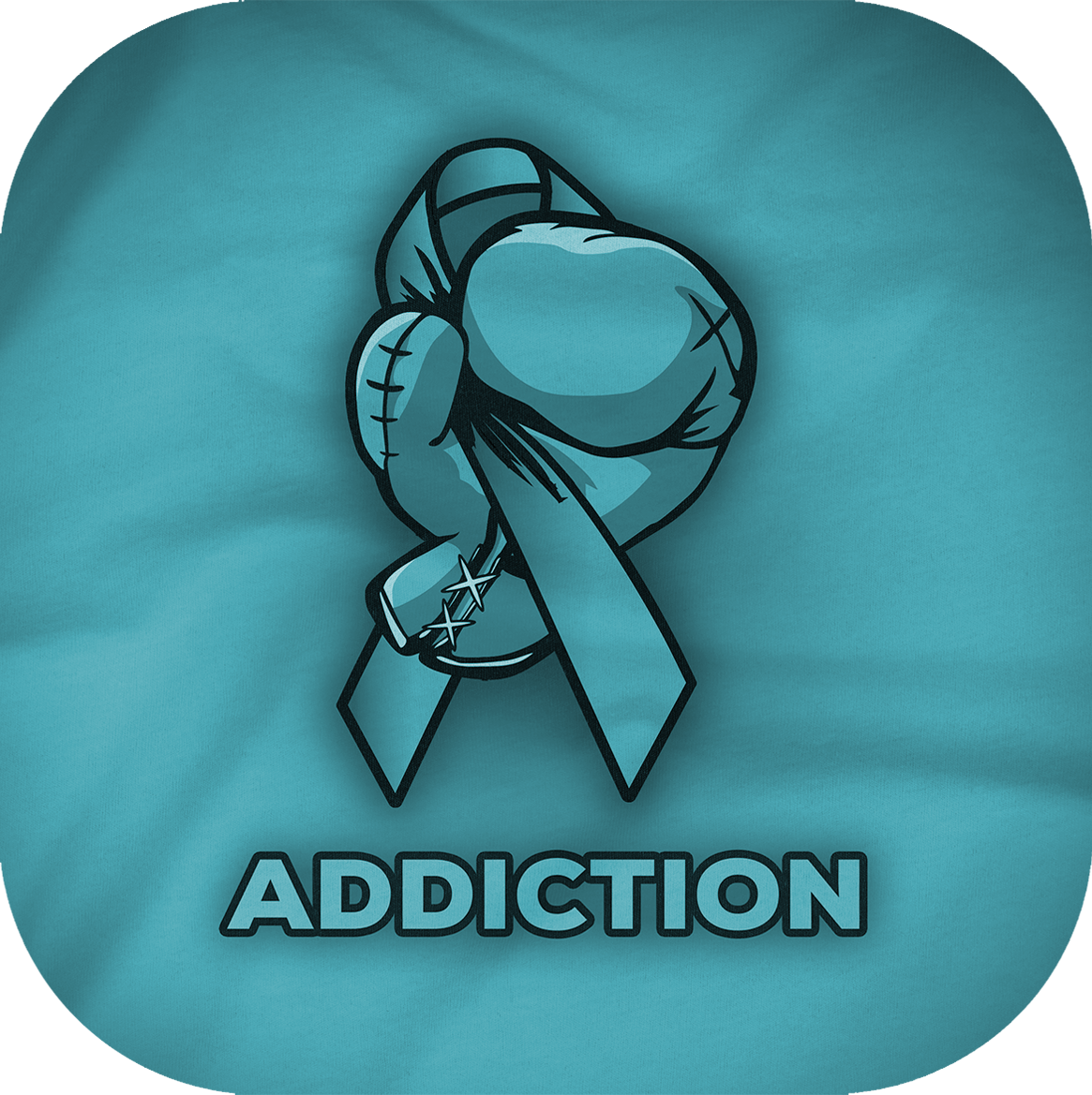 WOMENS BLACK T-SHIRT - FIGHT ADDICTION