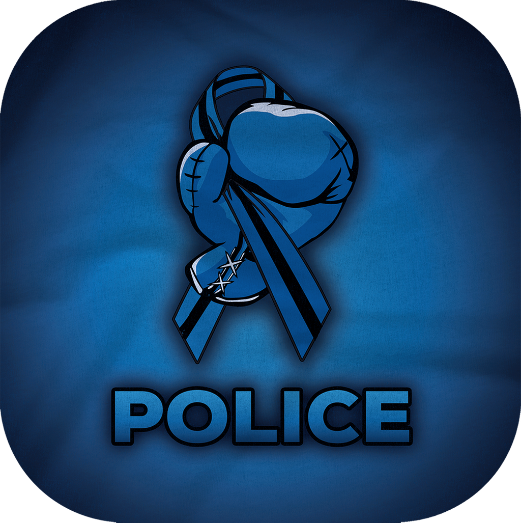 WOMENS BLACK RACERBACK TANK #3 - SUPPORT POLICE