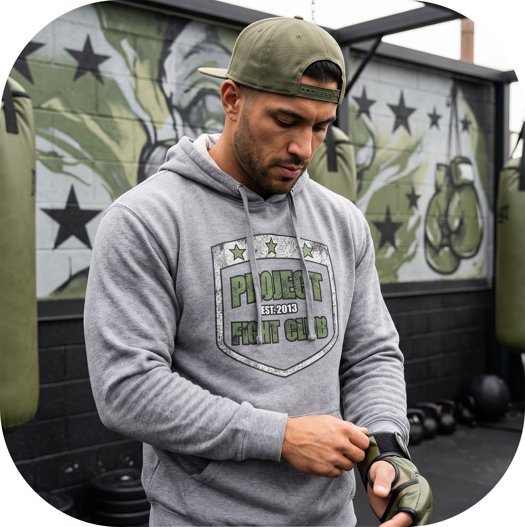 GREY MIDWEIGHT HOODIE 2 - HONOR SOLDIERS & VETERANS