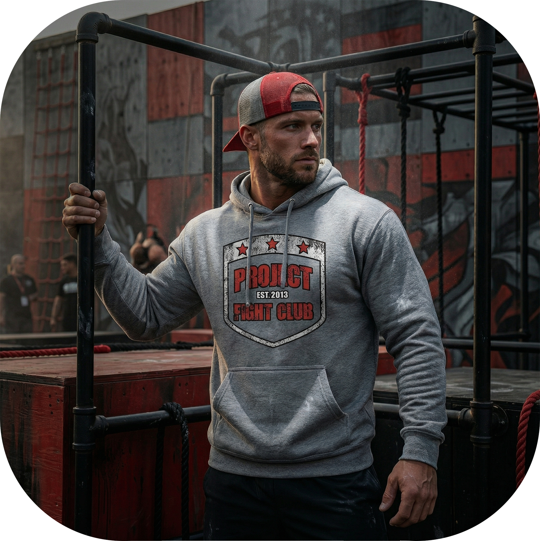 GREY MIDWEIGHT HOODIE 2 - HONOR FIREFIGHTERS & EMTs