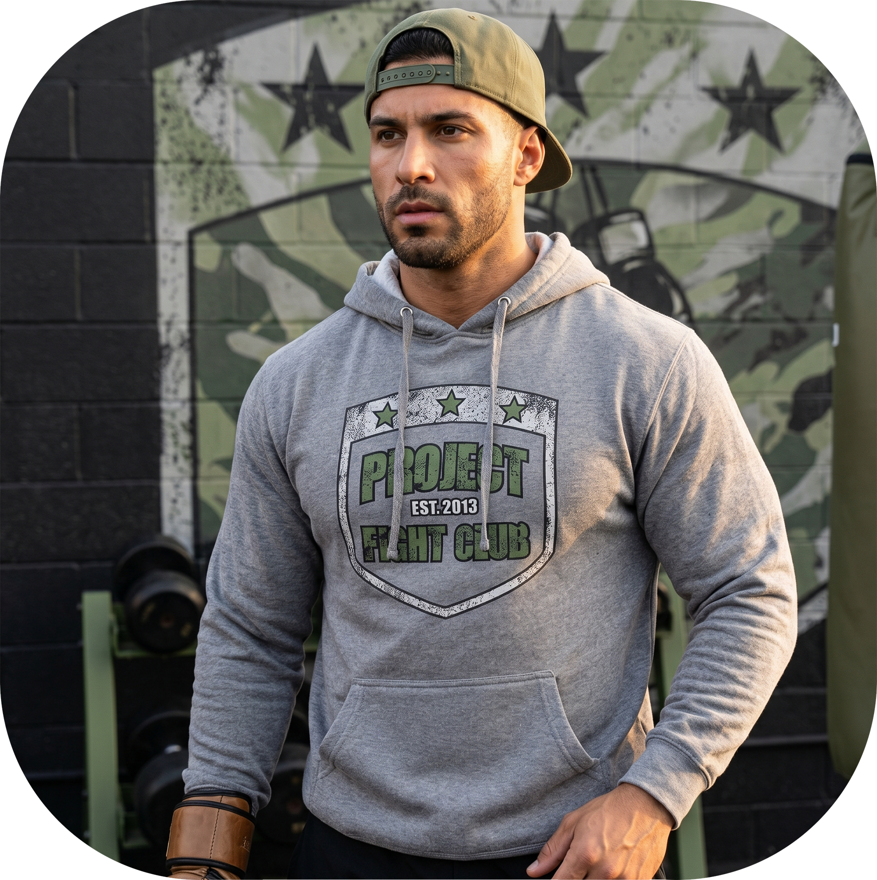 GREY MIDWEIGHT HOODIE 2 - HONOR SOLDIERS & VETERANS