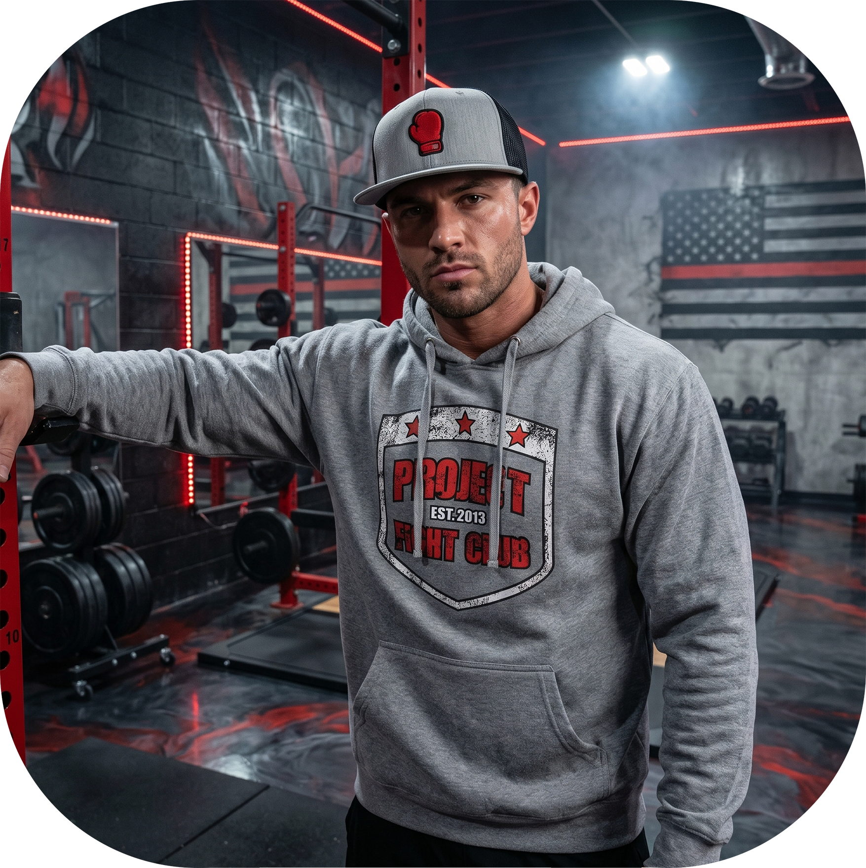GREY MIDWEIGHT HOODIE 2 - HONOR FIREFIGHTERS & EMTs