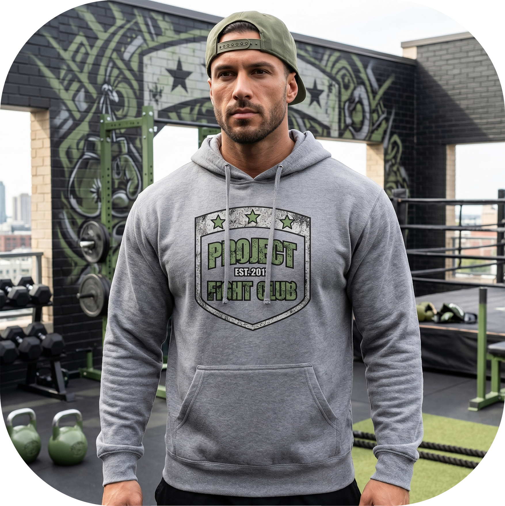 GREY MIDWEIGHT HOODIE 2 - HONOR SOLDIERS & VETERANS