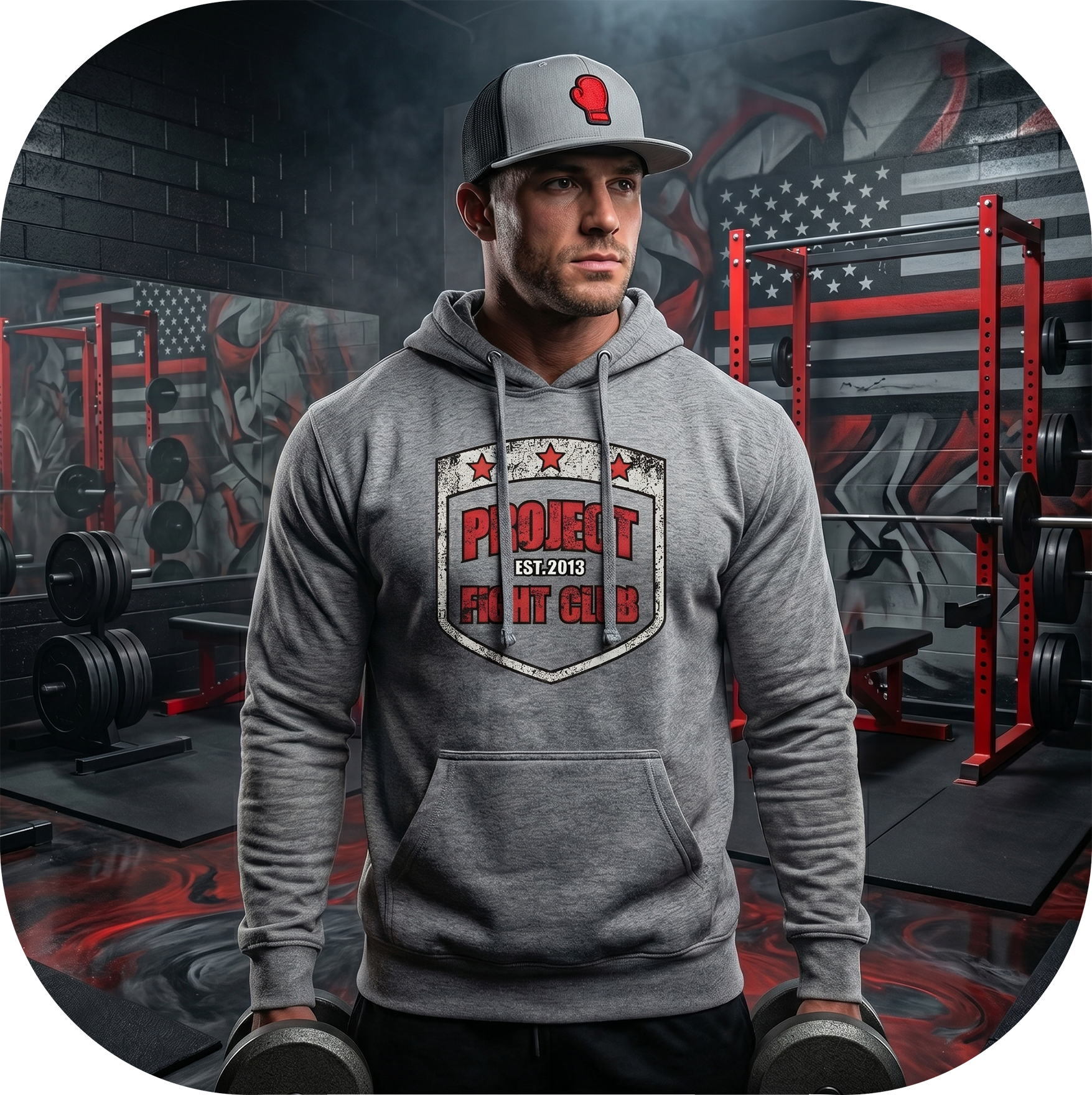 GREY MIDWEIGHT HOODIE 2 - HONOR FIREFIGHTERS & EMTs