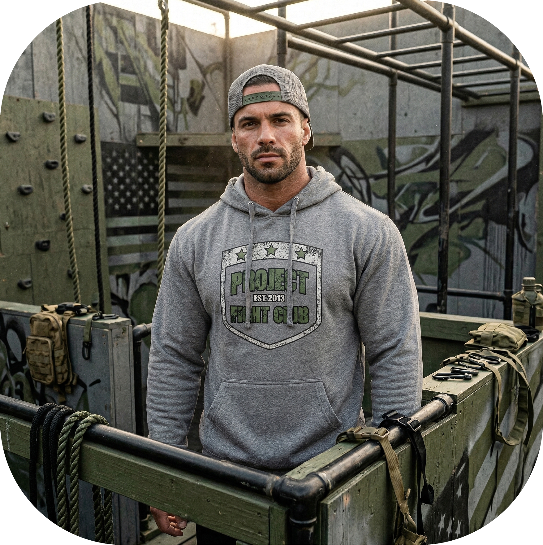 GREY MIDWEIGHT HOODIE 2 - HONOR SOLDIERS & VETERANS