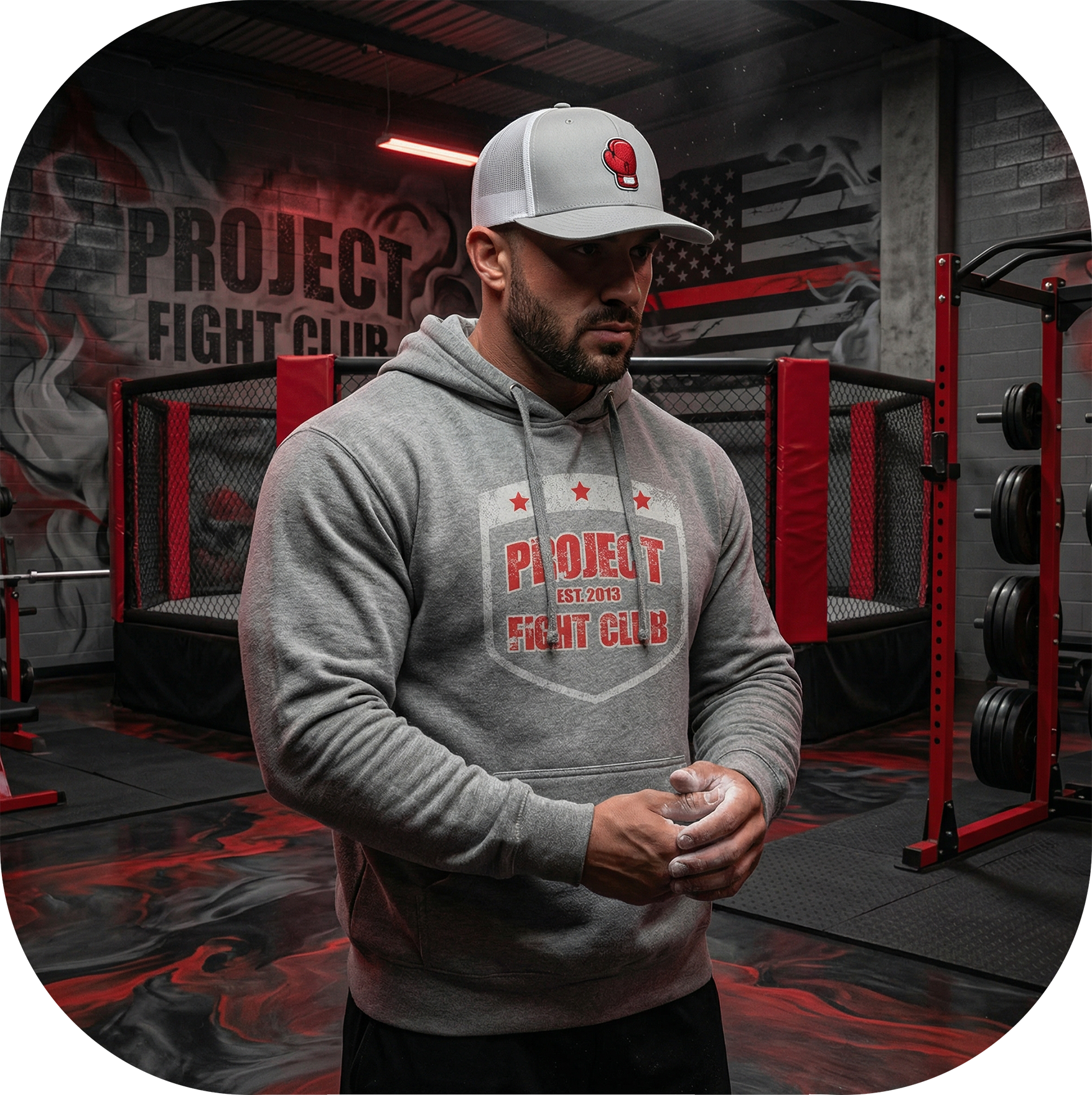 GREY MIDWEIGHT HOODIE - HONOR FIREFIGHTERS & EMTs