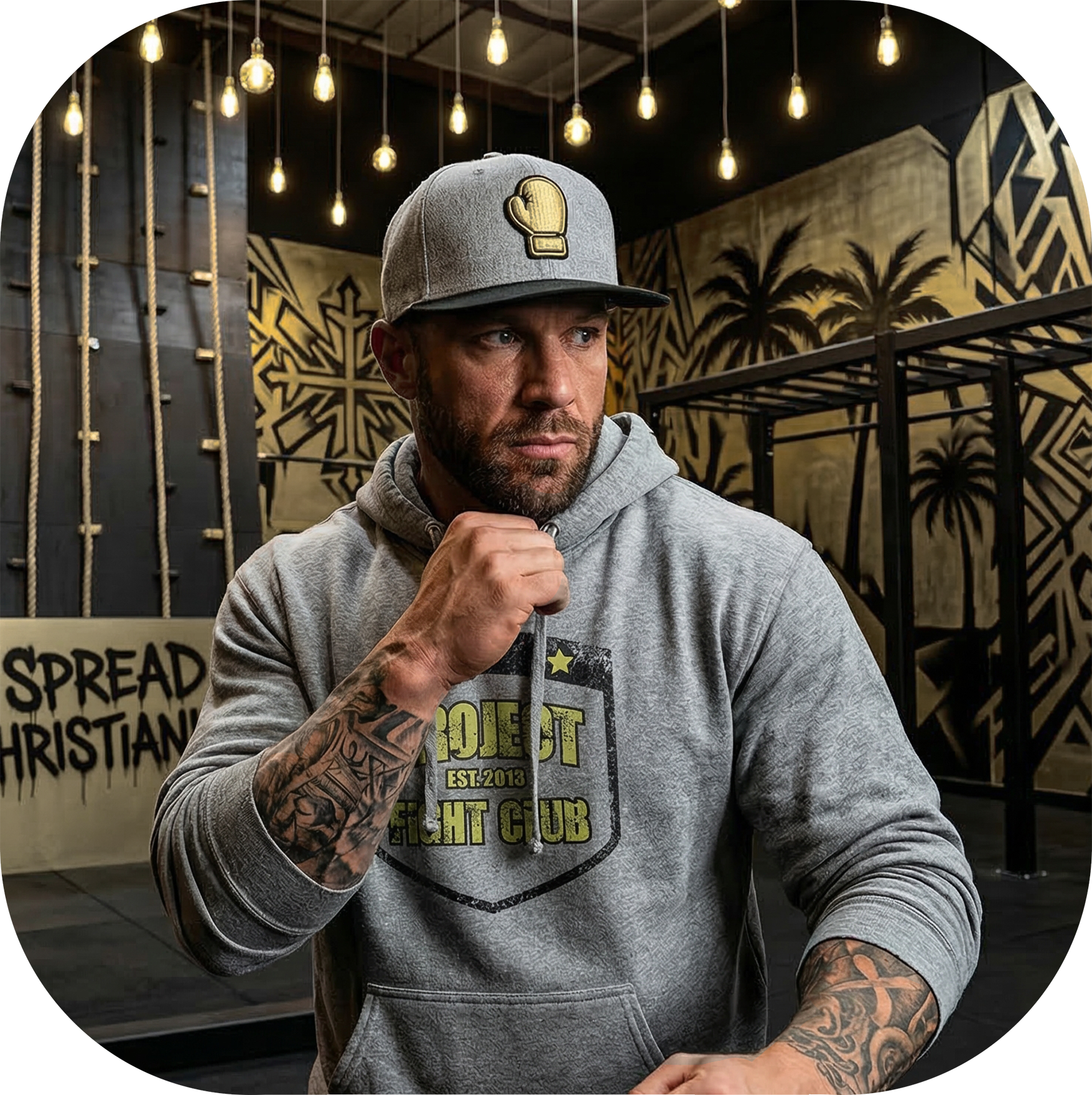 GUNMETAL MIDWEIGHT HOODIE - SPREAD CHRISTIANITY