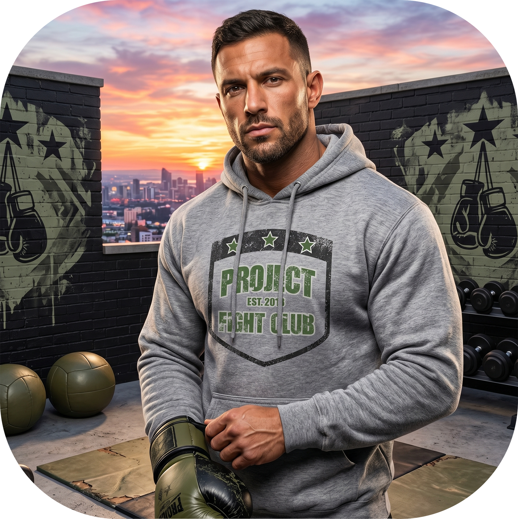 GREY MIDWEIGHT HOODIE - HONOR SOLDIERS & VETERANS