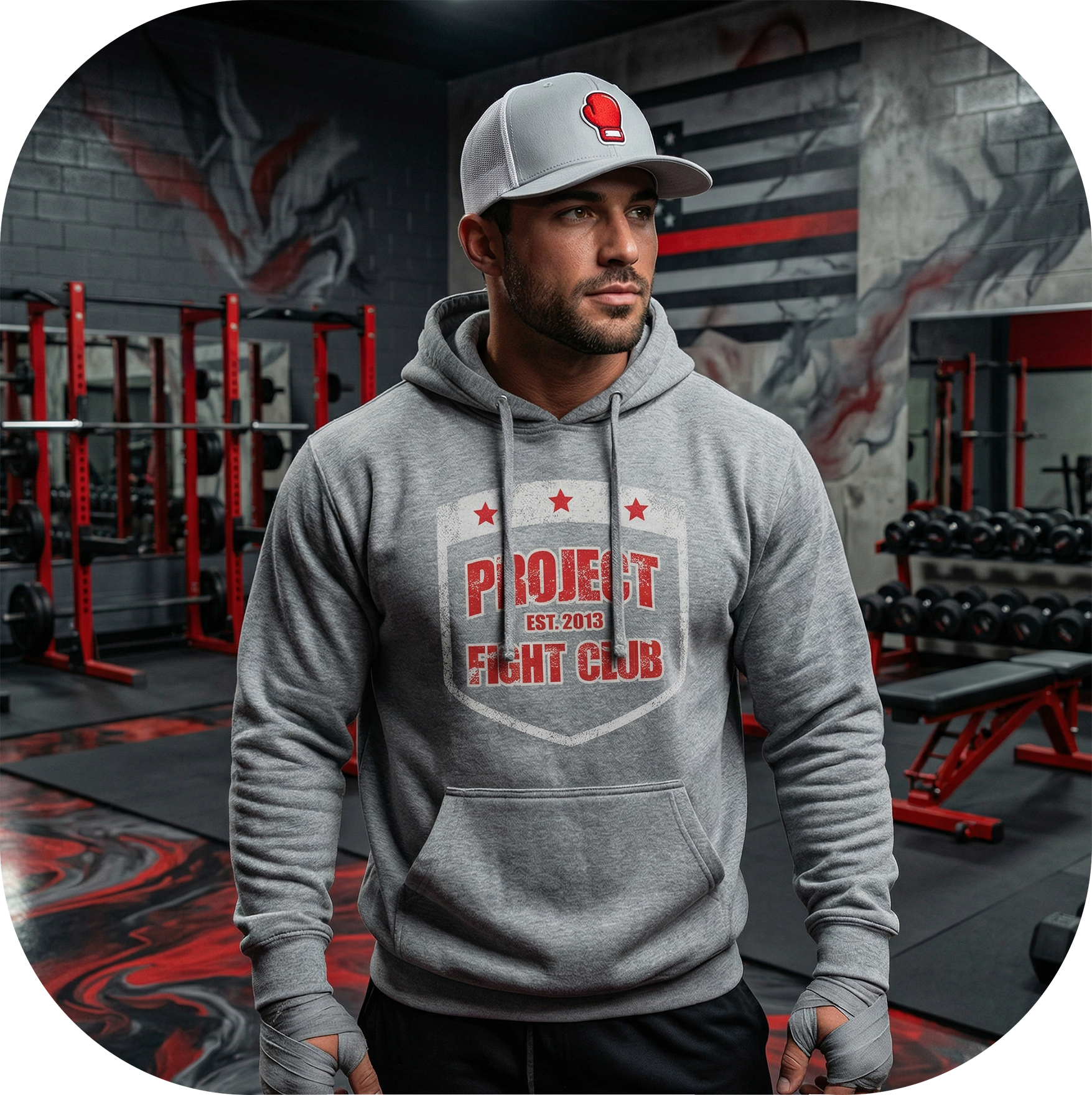 GREY MIDWEIGHT HOODIE - HONOR FIREFIGHTERS & EMTs