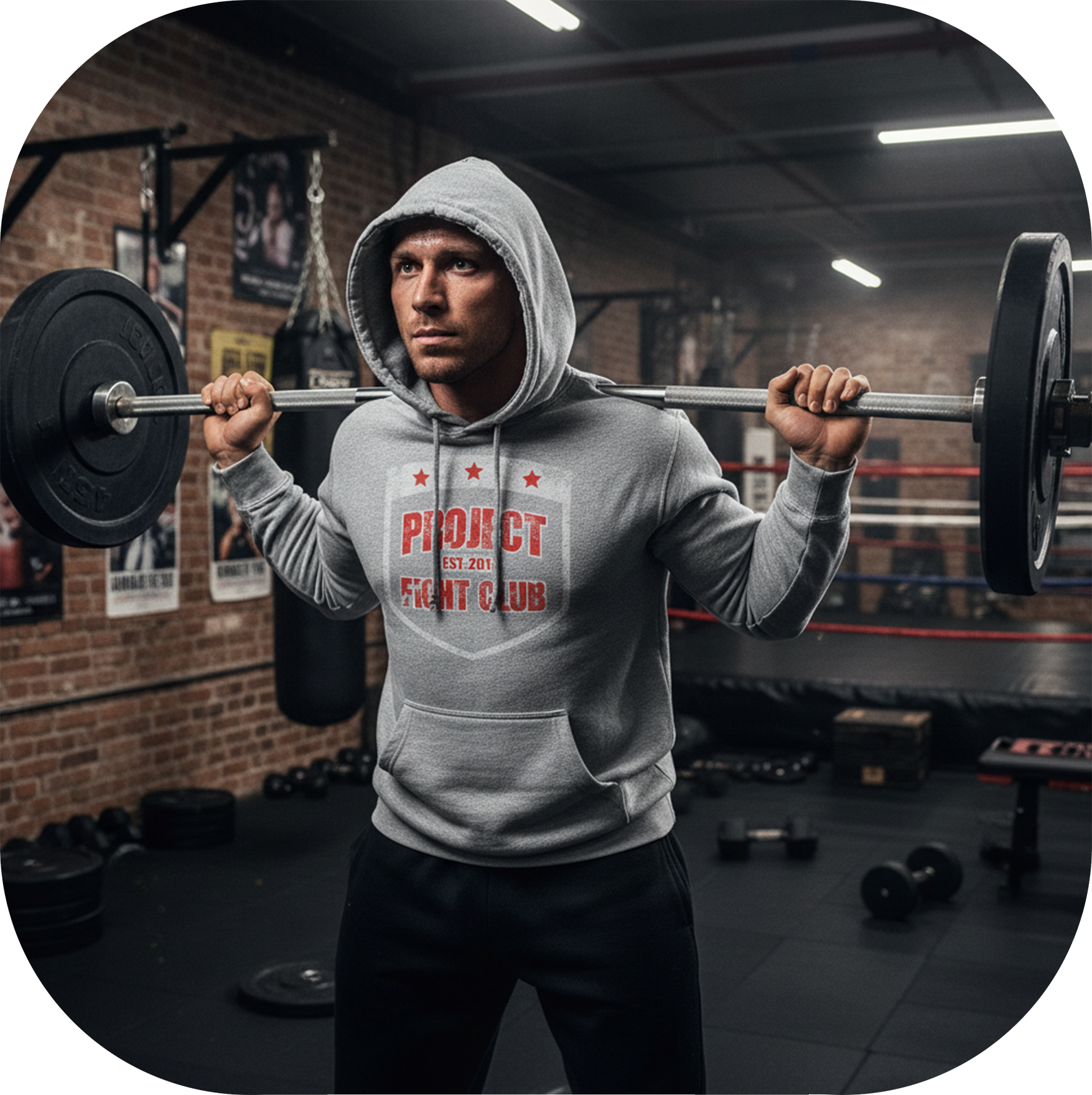GREY MIDWEIGHT HOODIE - HONOR FIREFIGHTERS & EMTs