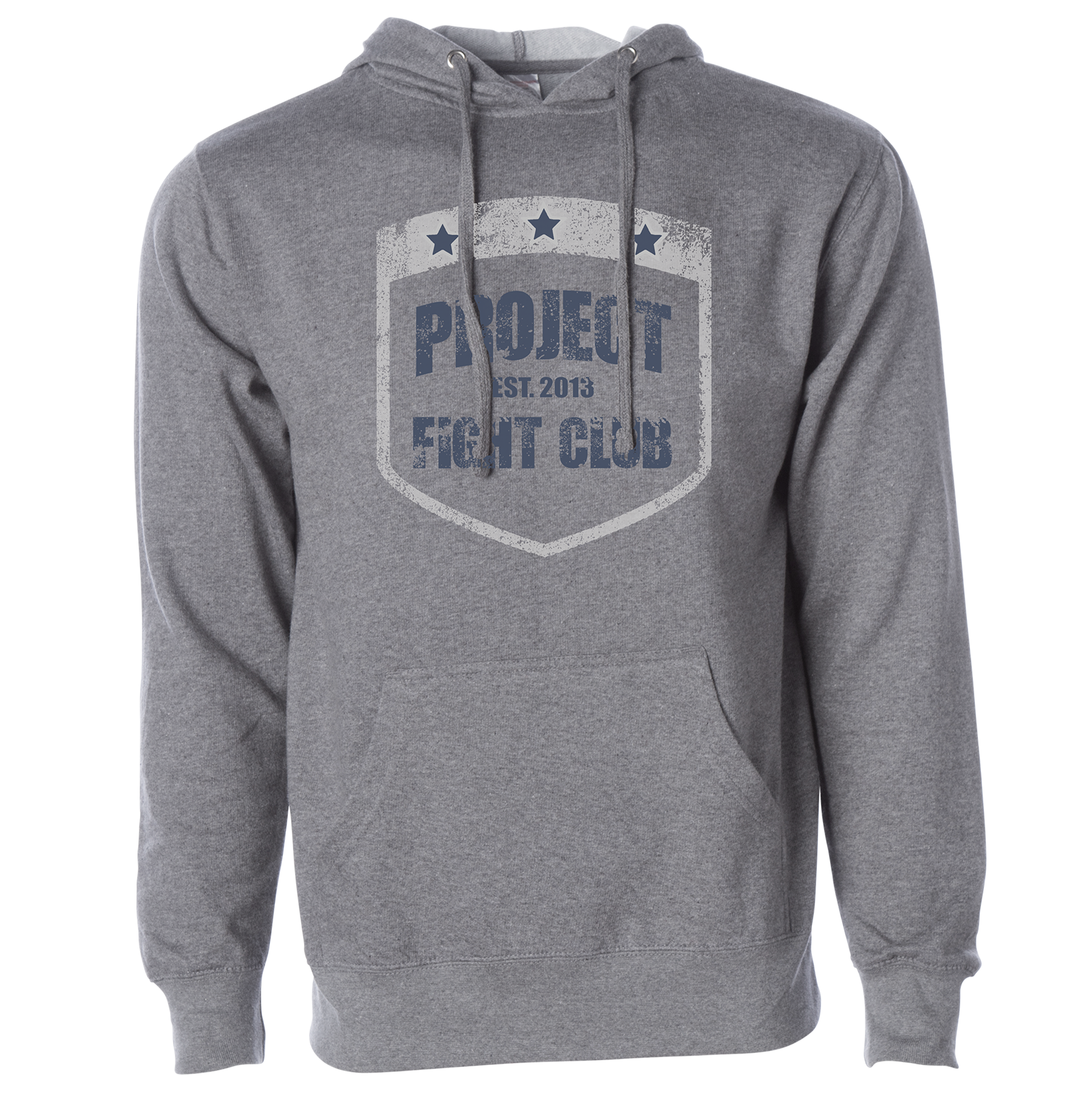 GUNMETAL MIDWEIGHT HOODIE - SUPPORT POLICE