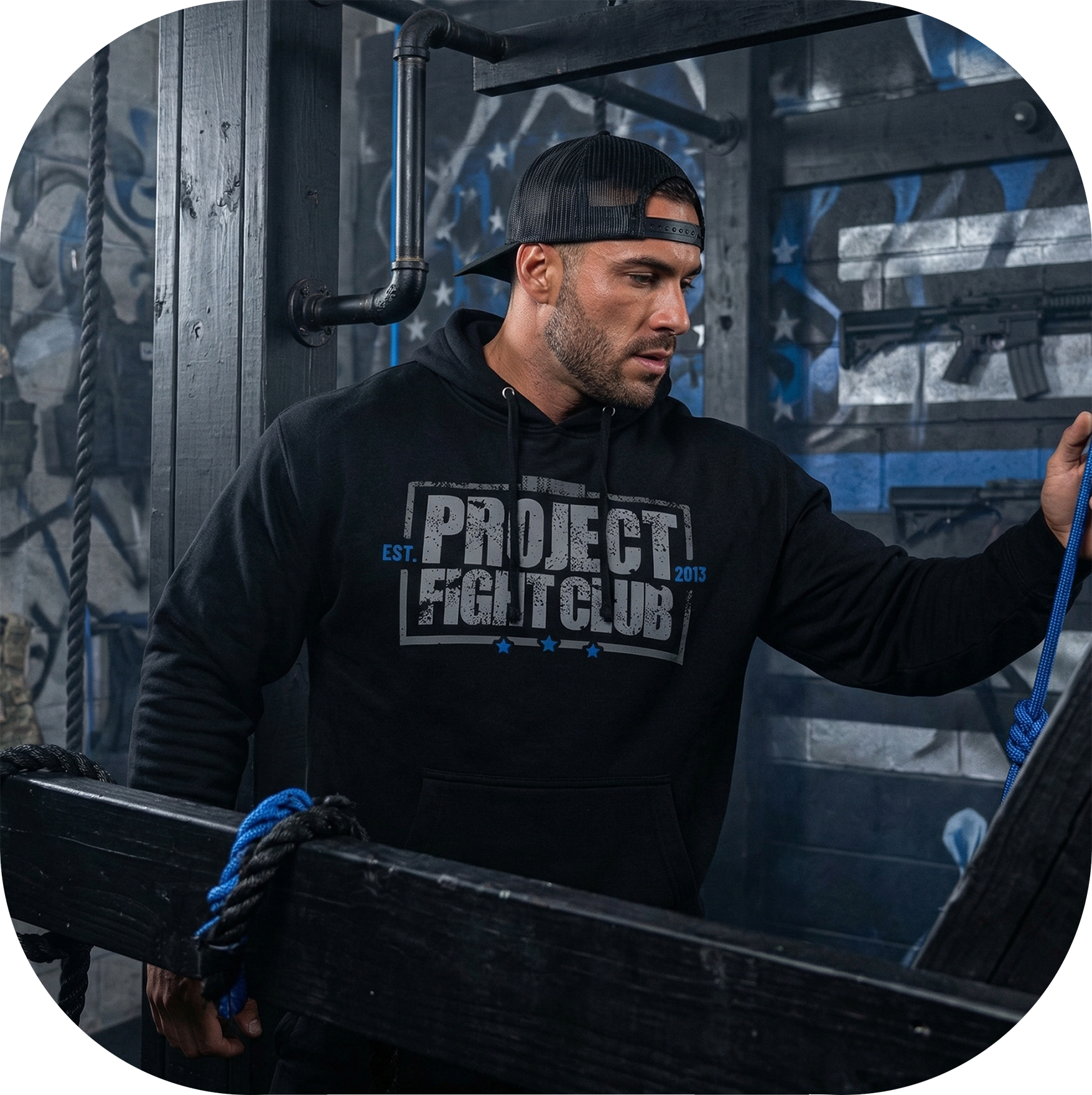 BLACK MIDWEIGHT HOODIE - SUPPORT POLICE